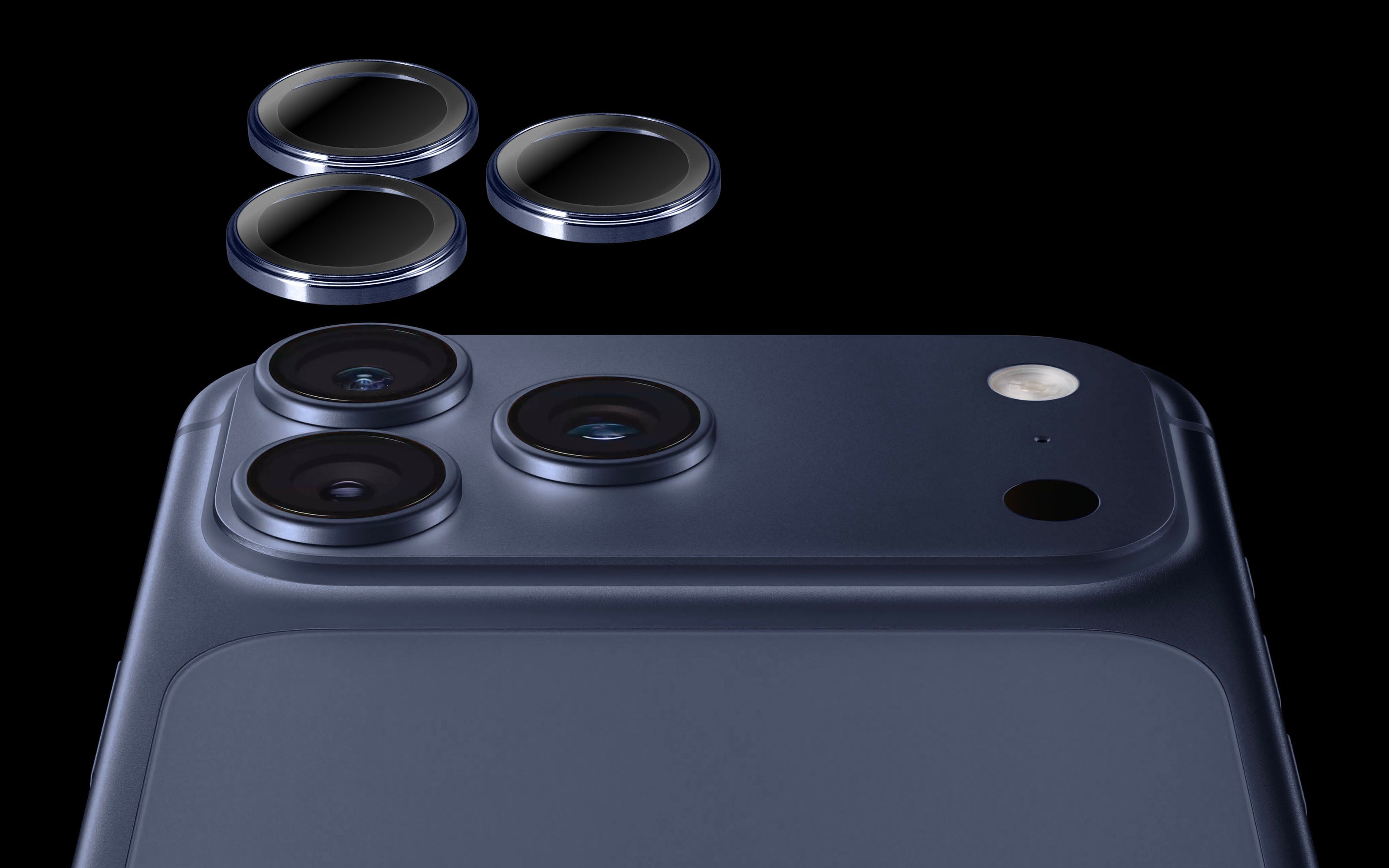 Torrii iPhone 17 Pro / iPhone 17 Pro Max Bodyglass Aluminium Camera Ring - Deep Blue