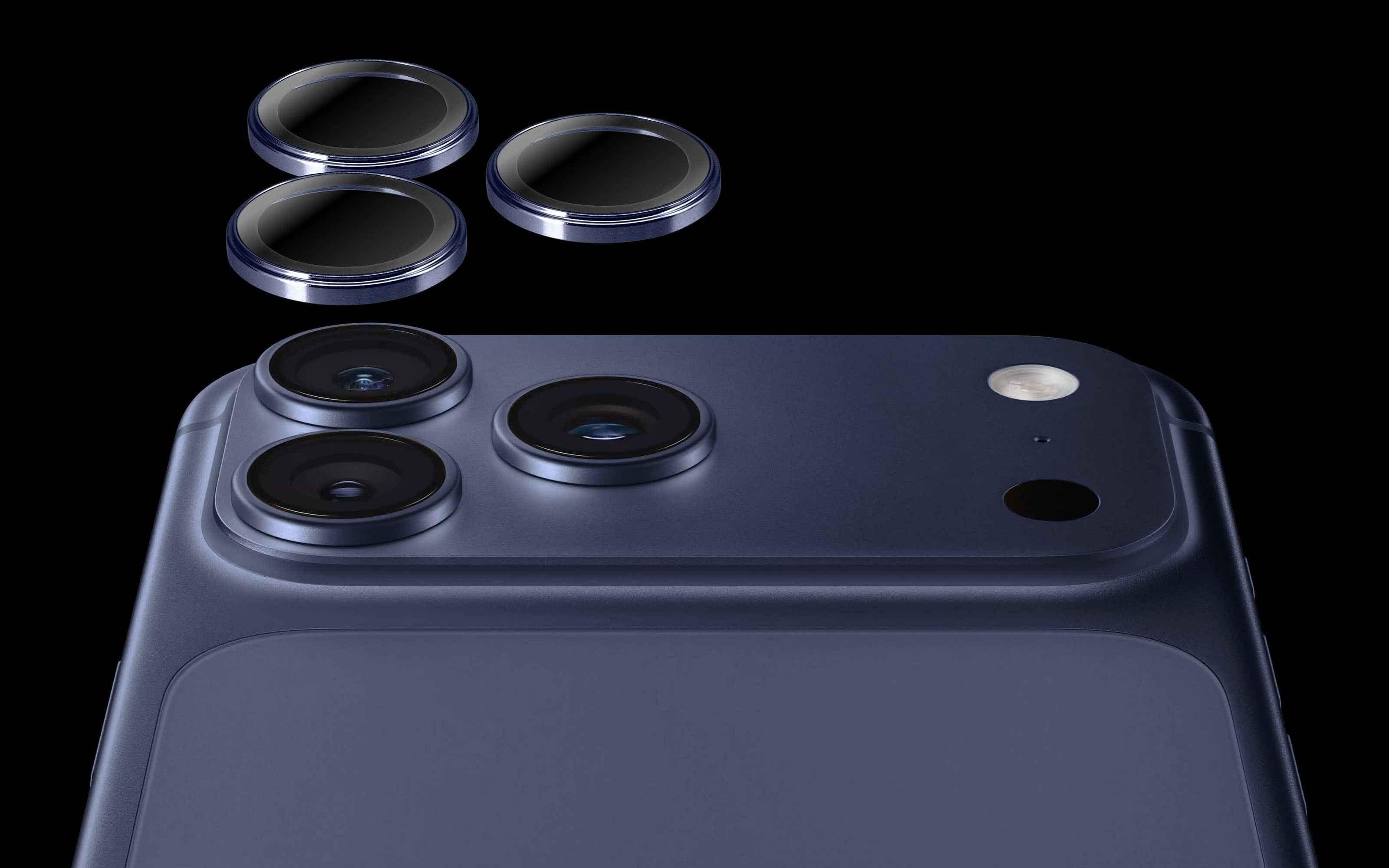 Torrii iPhone 17 Pro / iPhone 17 Pro Max Bodyglass Aluminium Camera Ring - Deep Blue