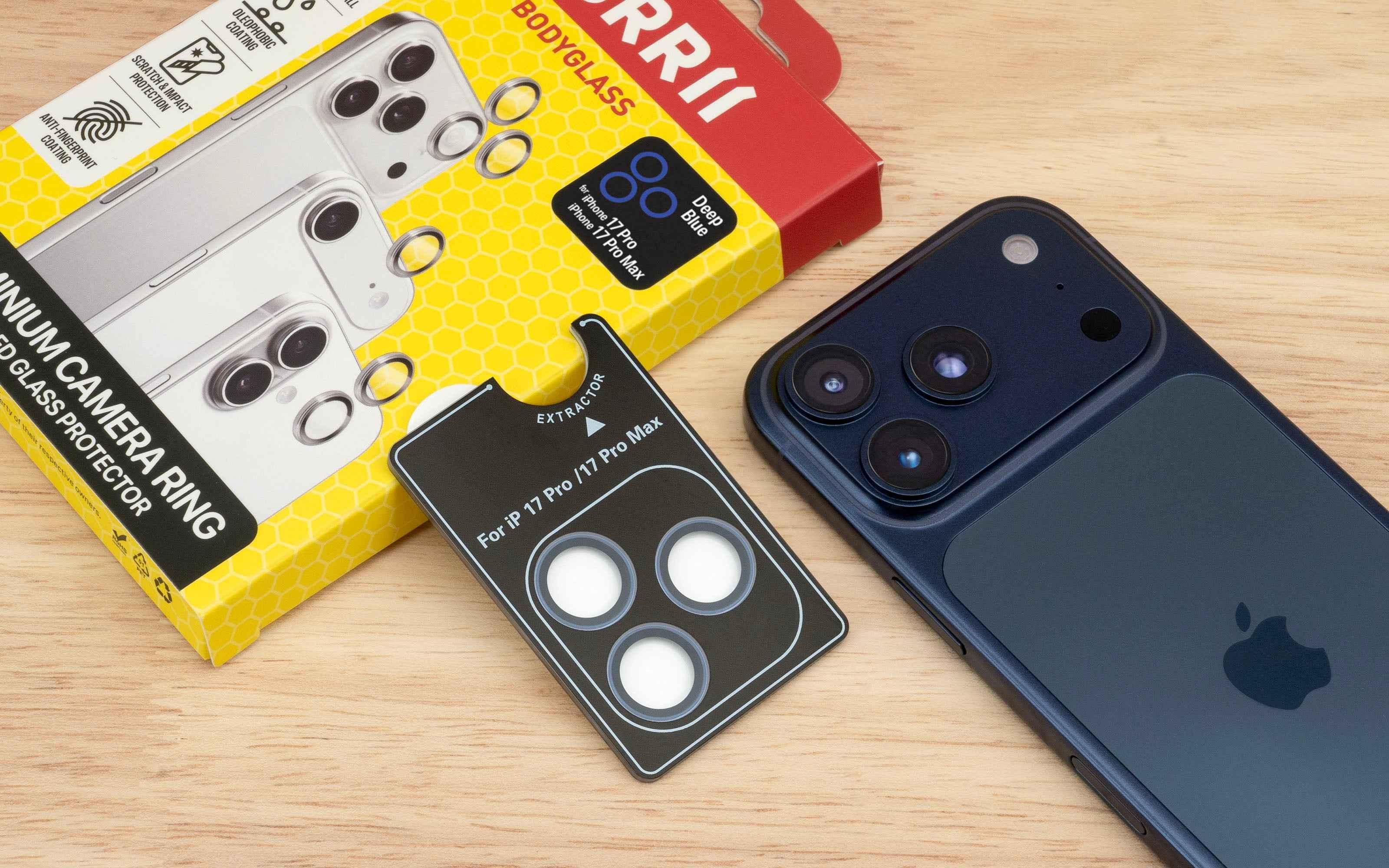 Torrii iPhone 17 Pro / iPhone 17 Pro Max Bodyglass Aluminium Camera Ring - Deep Blue