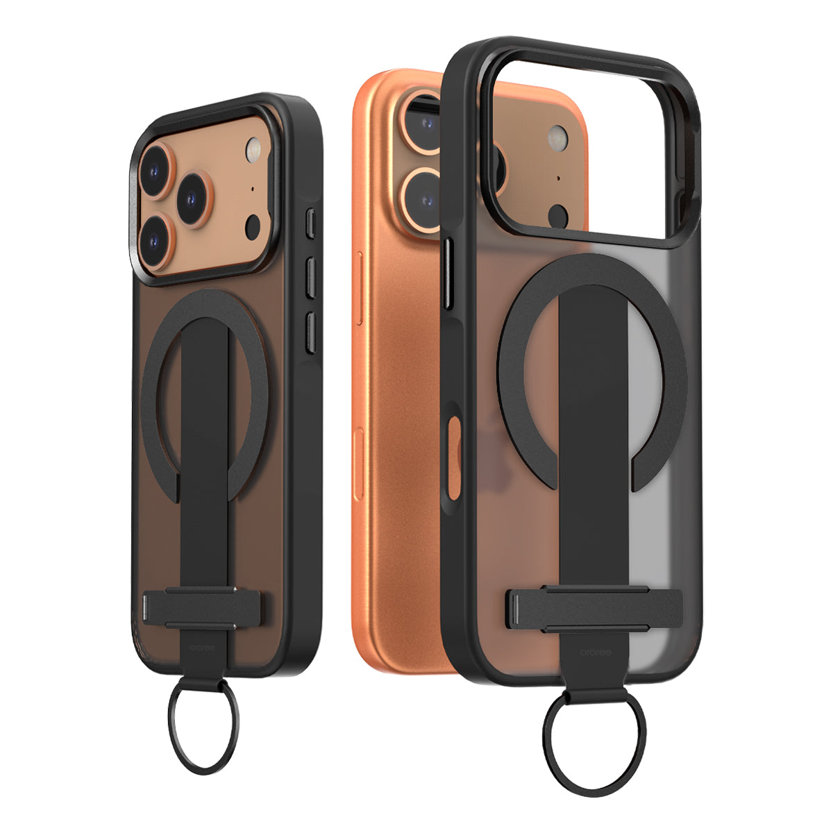 Araree iPhone 17 Pro Duple Magsafe Grip Case - Black