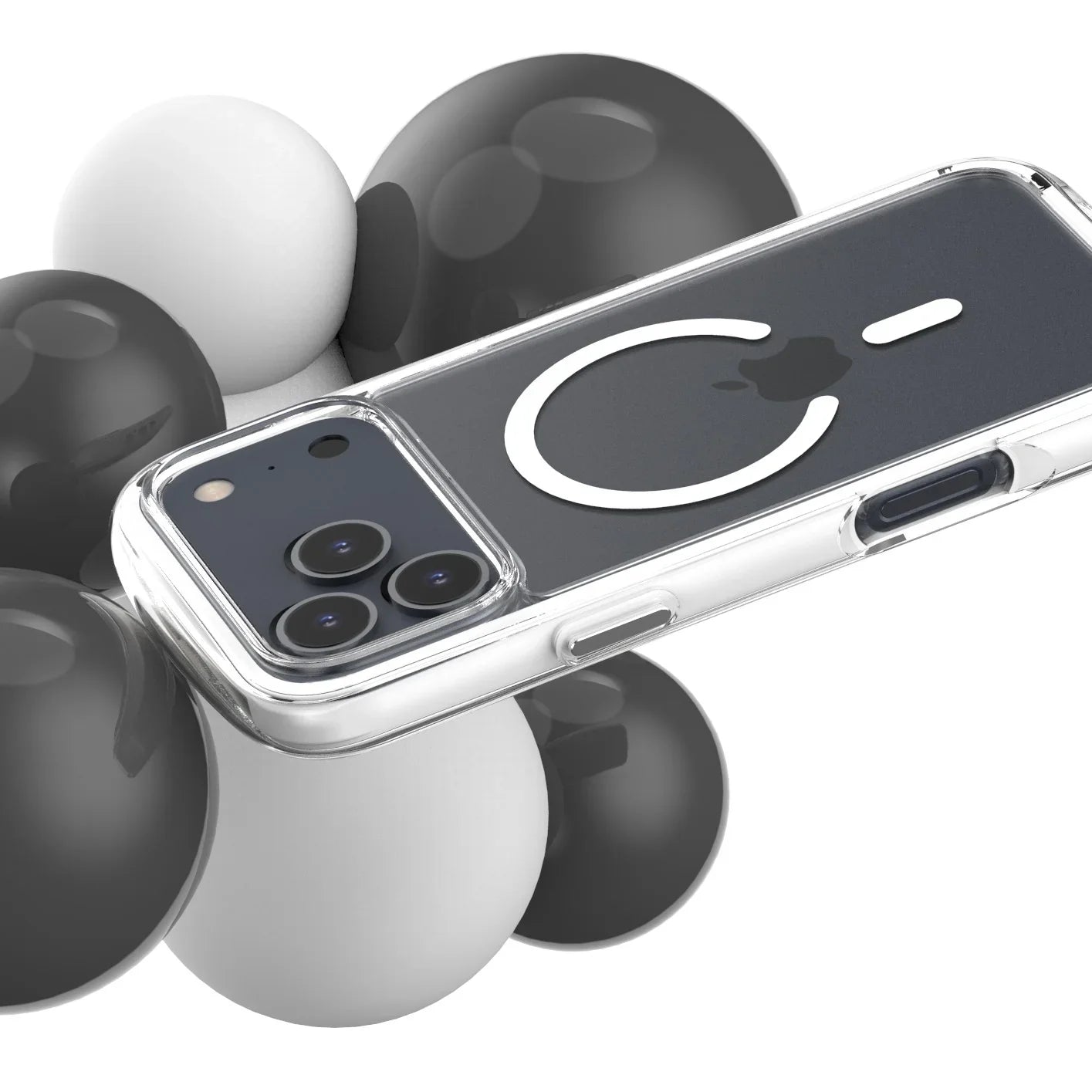 جراب أراري ثنائي الهواء ماج سيف لجهاز آيفون ١٧ برو ماكس - أبيض