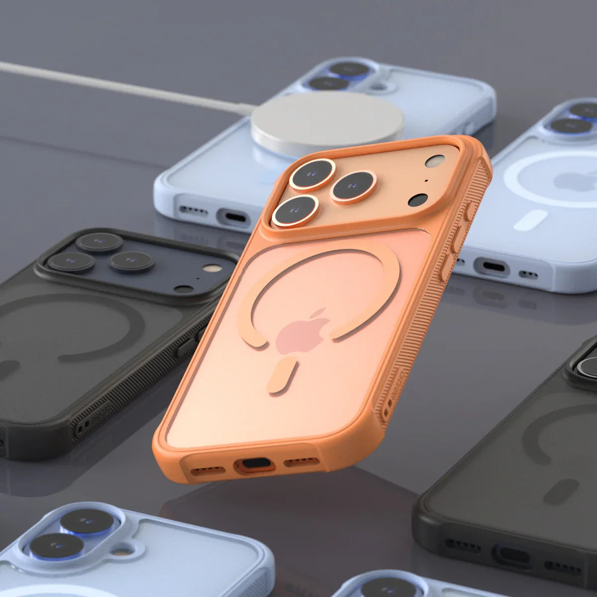 جراب أراري ماج سيف ثنائي الدرع لهاتف آيفون ١٧ برو ماكس - برتفالى