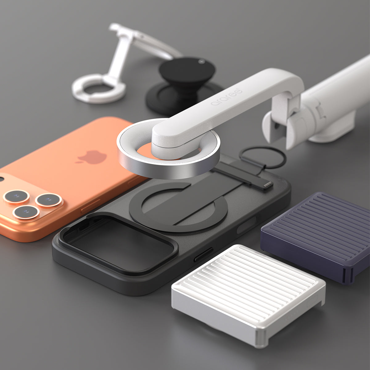 Araree iPhone 17 Pro Max Duple Magsafe Grip Case - Black