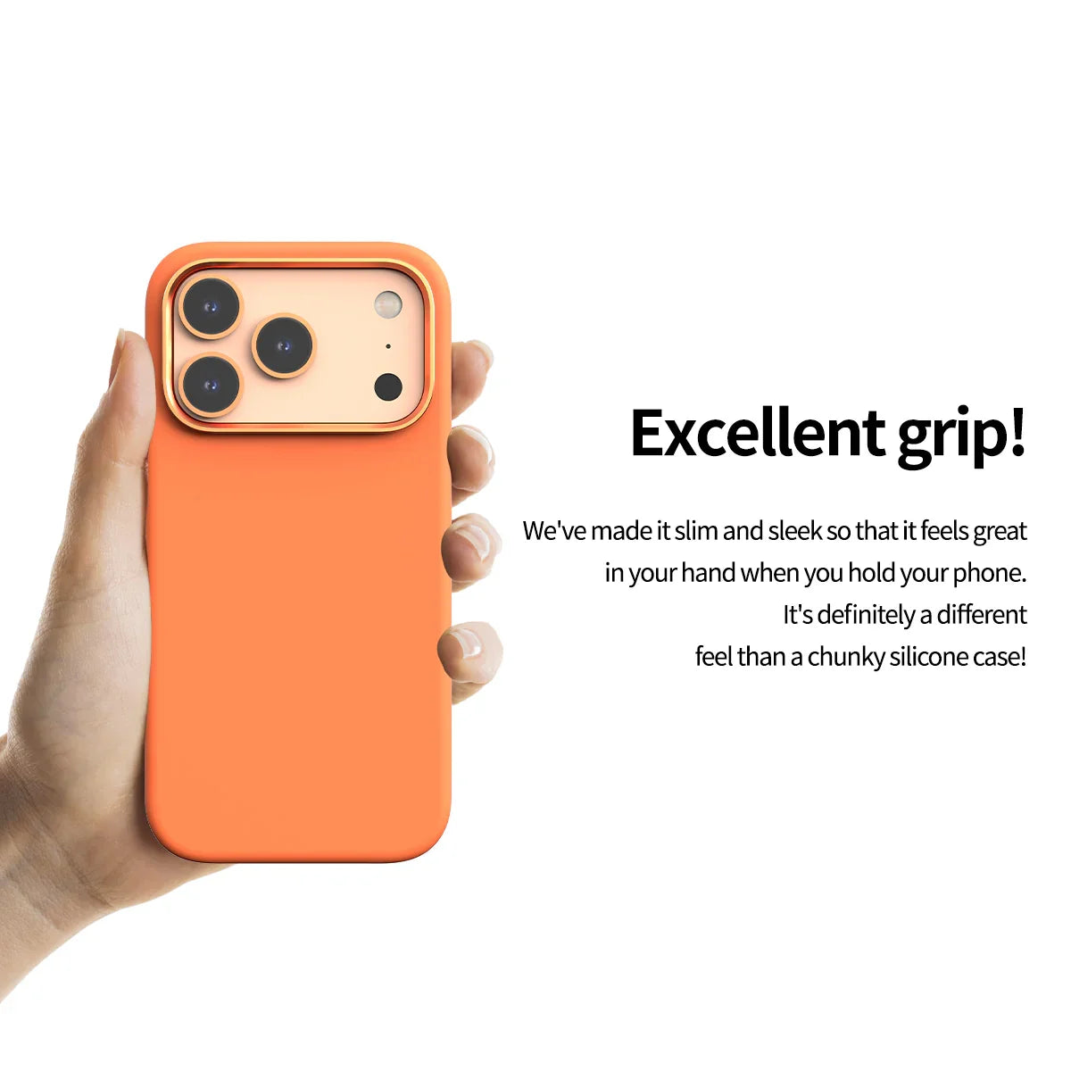 جراب أراري لهاتف آيفون 17 برو ماكس تايبو سكين ماج سيف - برتقالي