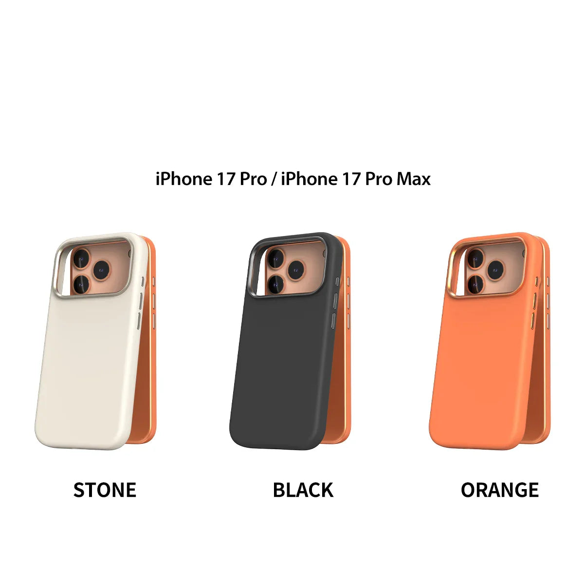 جراب أراري لهاتف آيفون 17 برو ماكس تايبو سكين ماج سيف - برتقالي