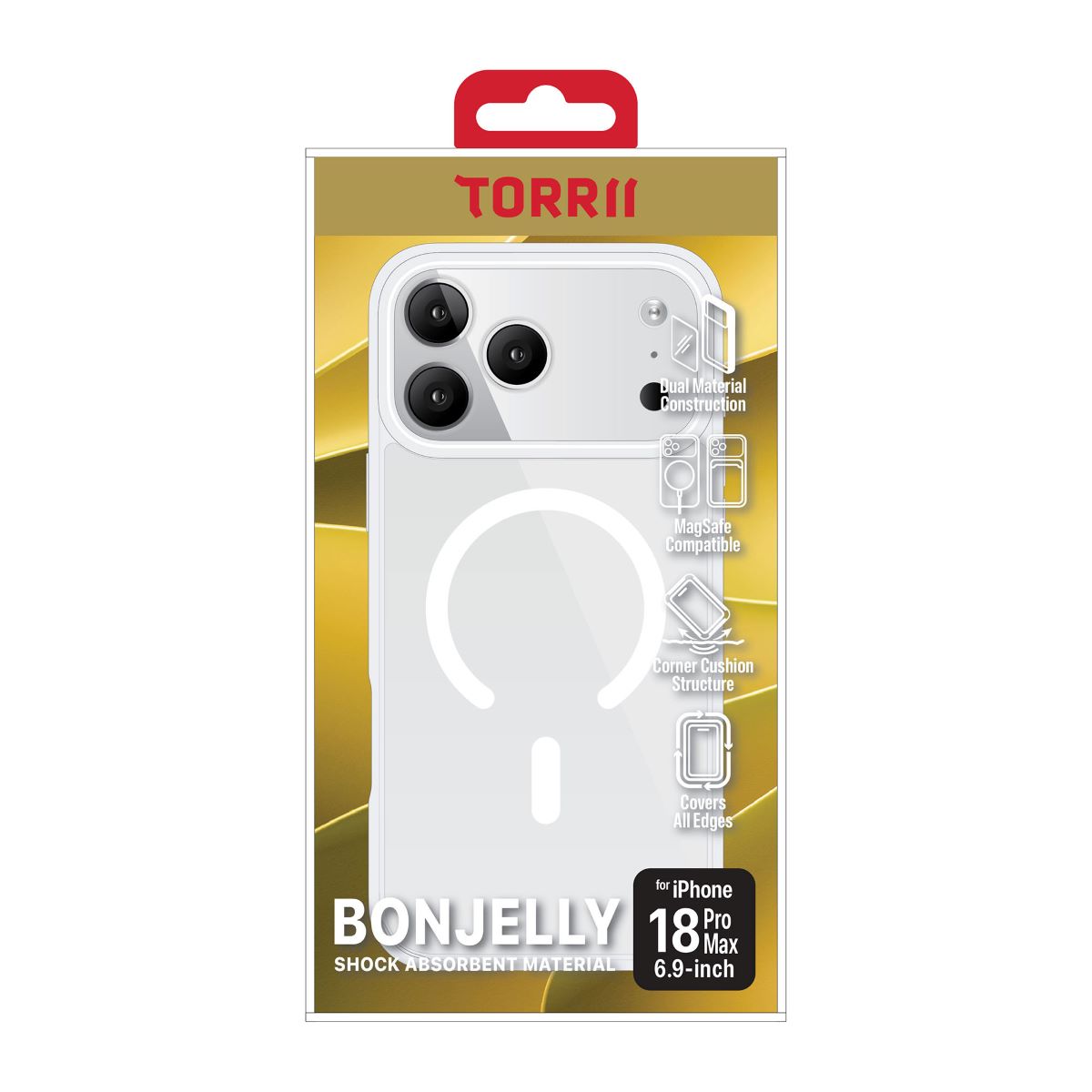 iPhone 18 Pro Max, Torrii Bonjelly MagSafe Cover - Clear