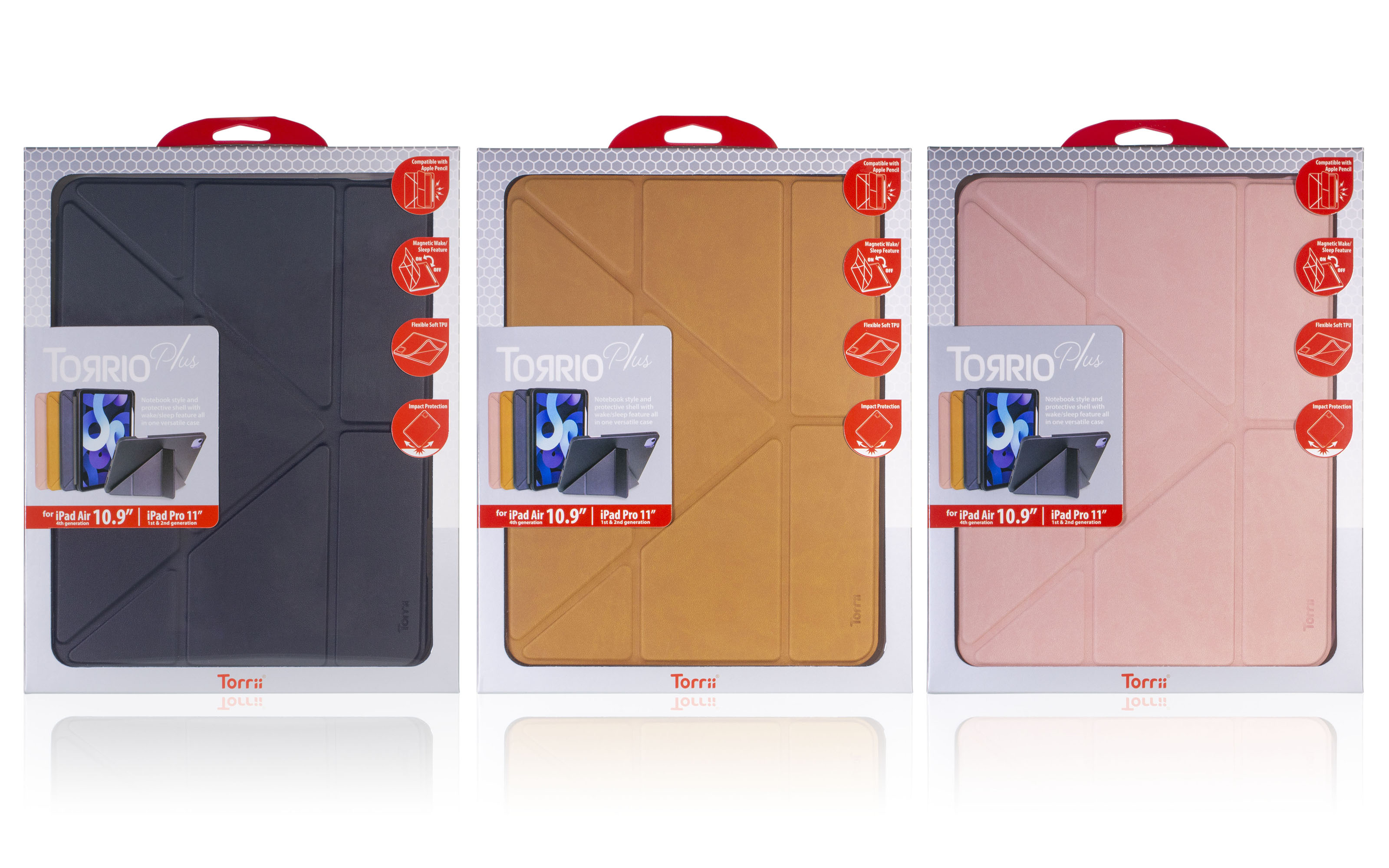 Torrii Torrio Plus Case For iPad Air 10.9 (2020) & iPad Pro 11 (2020-2018) - Brown