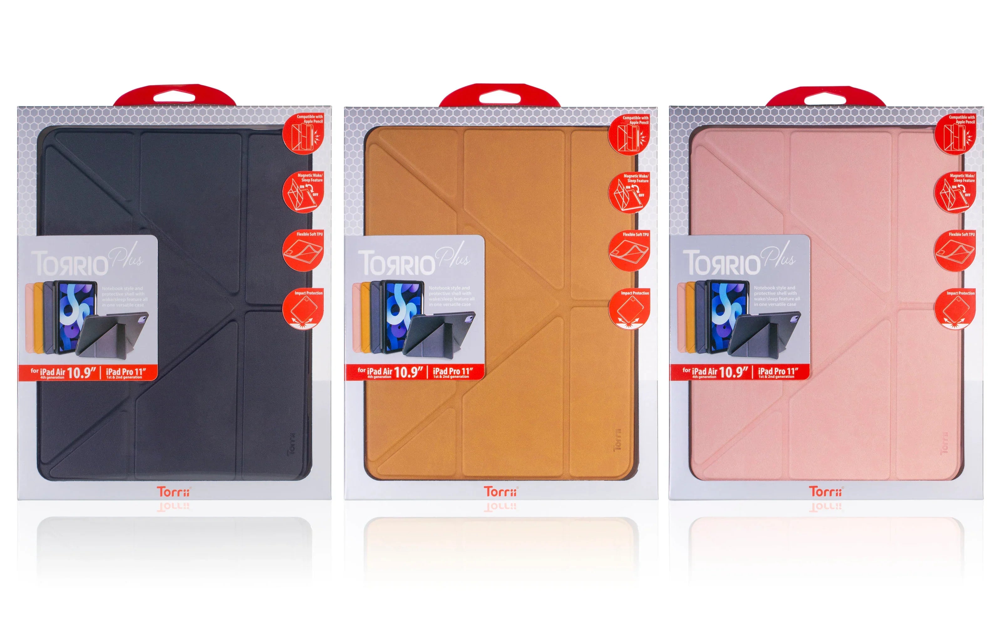 Torrii Torrio Plus Case For iPad Air 10.9 (2020) & iPad Pro 11 (2020-2018) - Brown - Tashqila