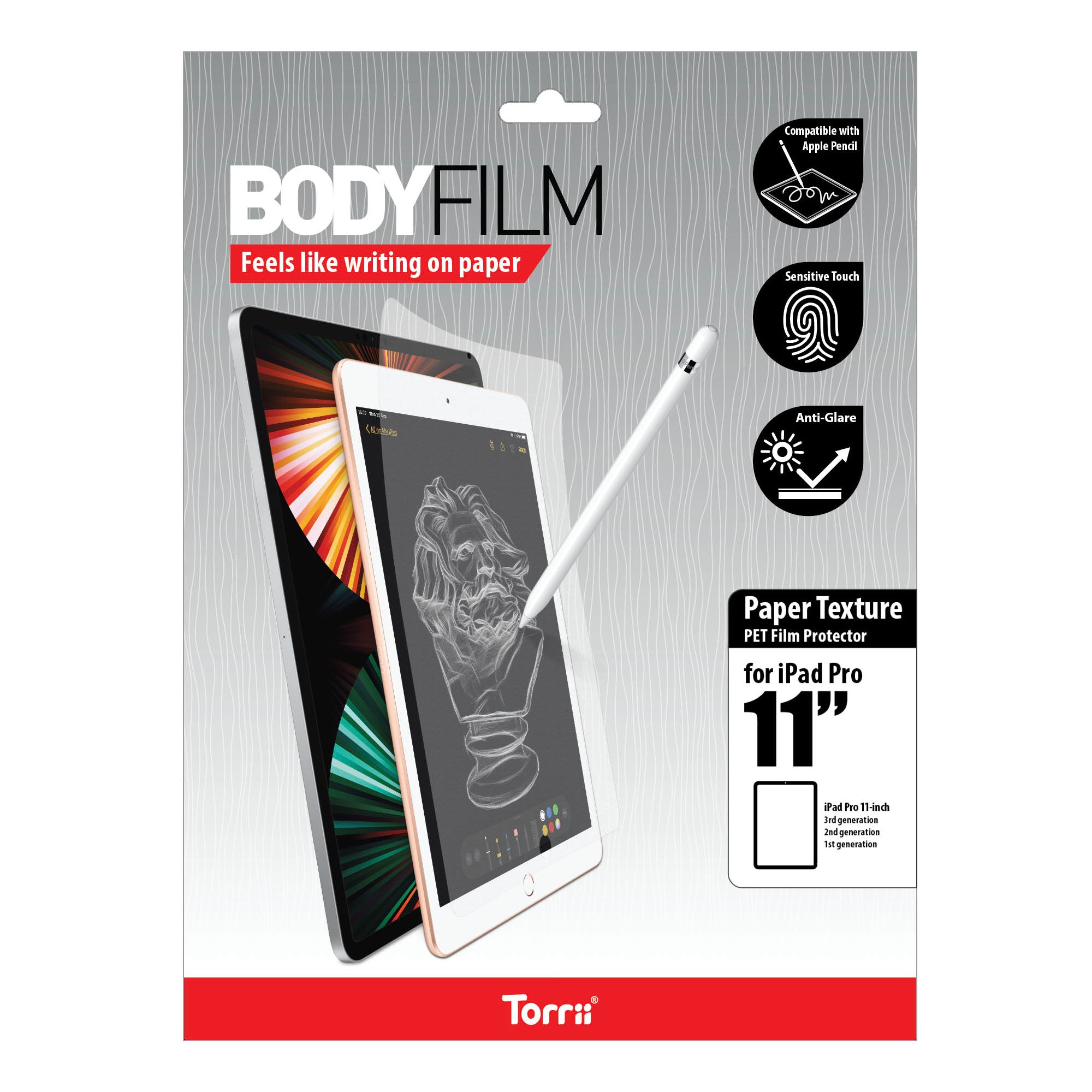 Torrii Bodyfilm Paper Like Screen Protector For iPad Pro 11 (2021/2020/2018) - Clear