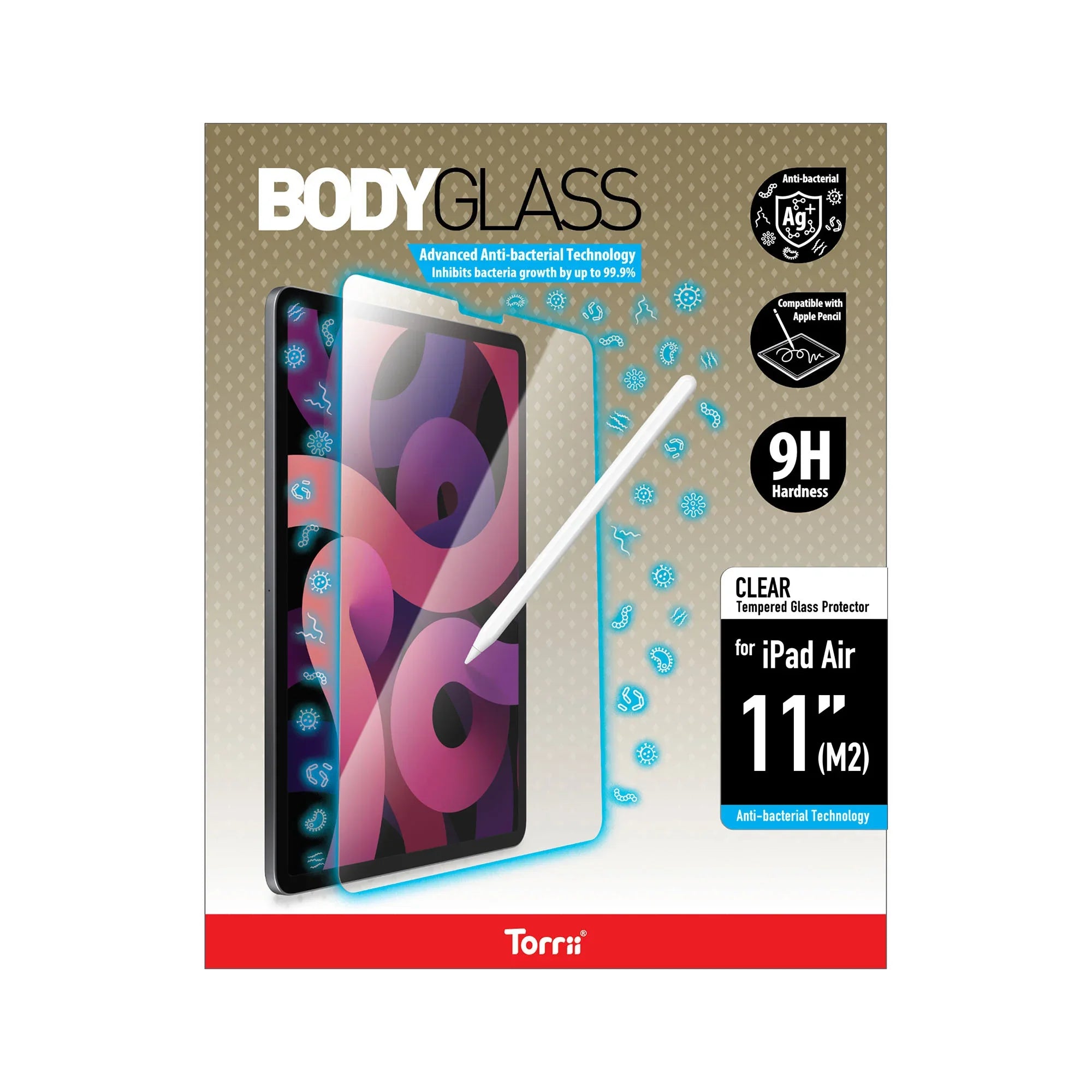 Torrii Bodyglass iPad Air 11 (M3 & M2) Screen Protector - Clear - Tashqila
