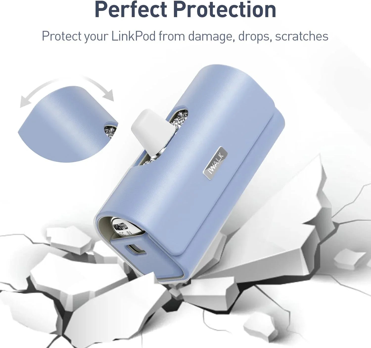 iWalk Linkpod Bags For Pocket Batttery - Purple - Tashqila