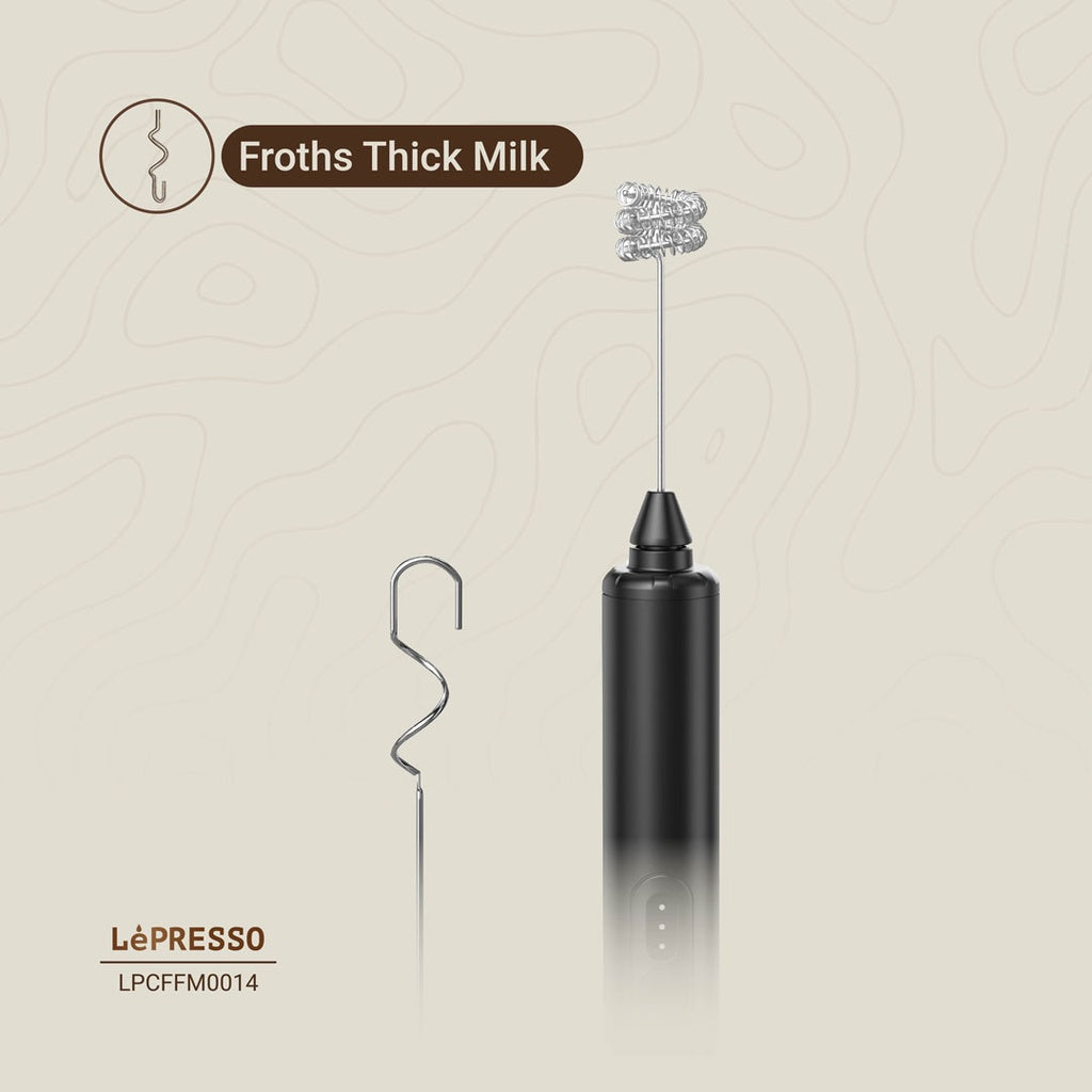 LePresso Forthmate 3 In1 Milk Frother with Interchangeable Whisks