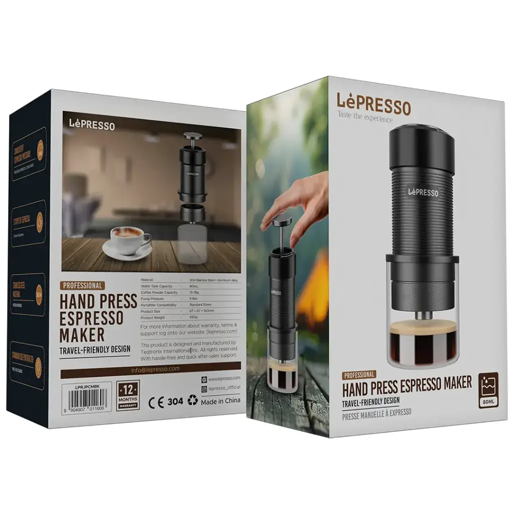LePresso Hand Press Espresso Maker - Black