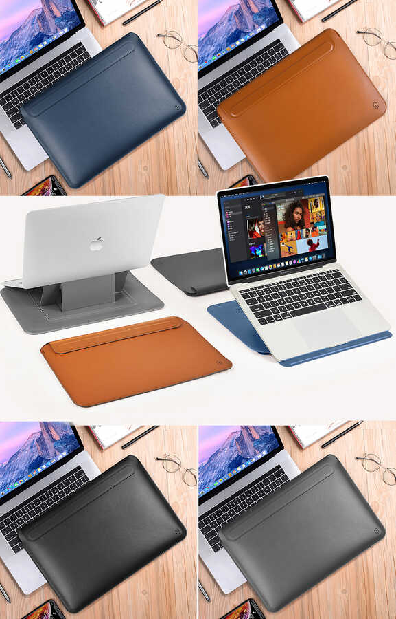 Wiwu Skin Pro Slim Stand Sleeve For Macbook 13 - Blue