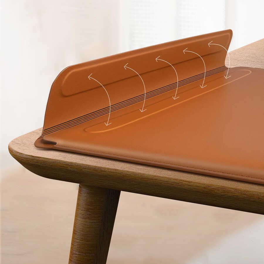 Wiwu Skin Pro Slim Stand Sleeve For Macbook Pro 16 - Brown - Tashqila
