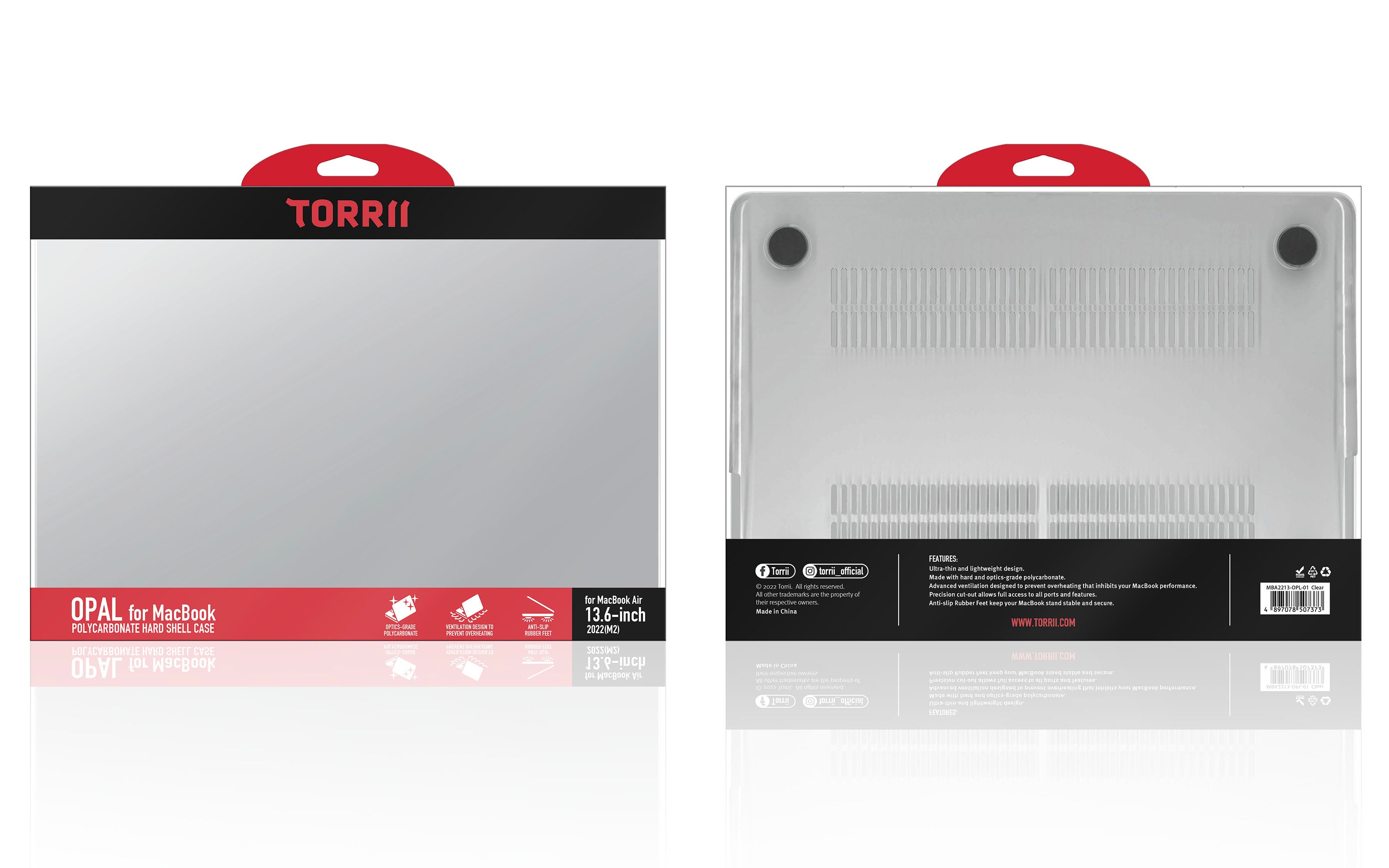 Torrii OPAL case for MacBook Air 13.6-inch (2022 - M2 chip) - Clear