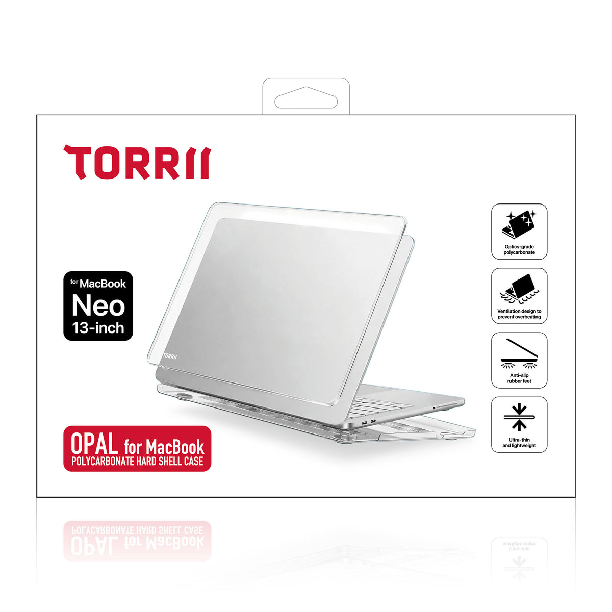 MacBook Neo 13 (A18 Pro, 2026), Torrii Opal Cover - Clear
