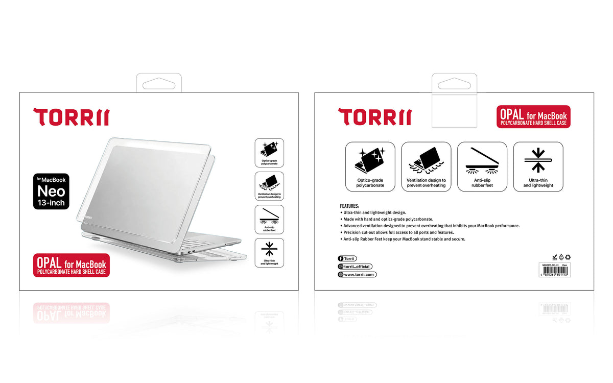 MacBook Neo 13 (A18 Pro, 2026), Torrii Opal Cover - Clear