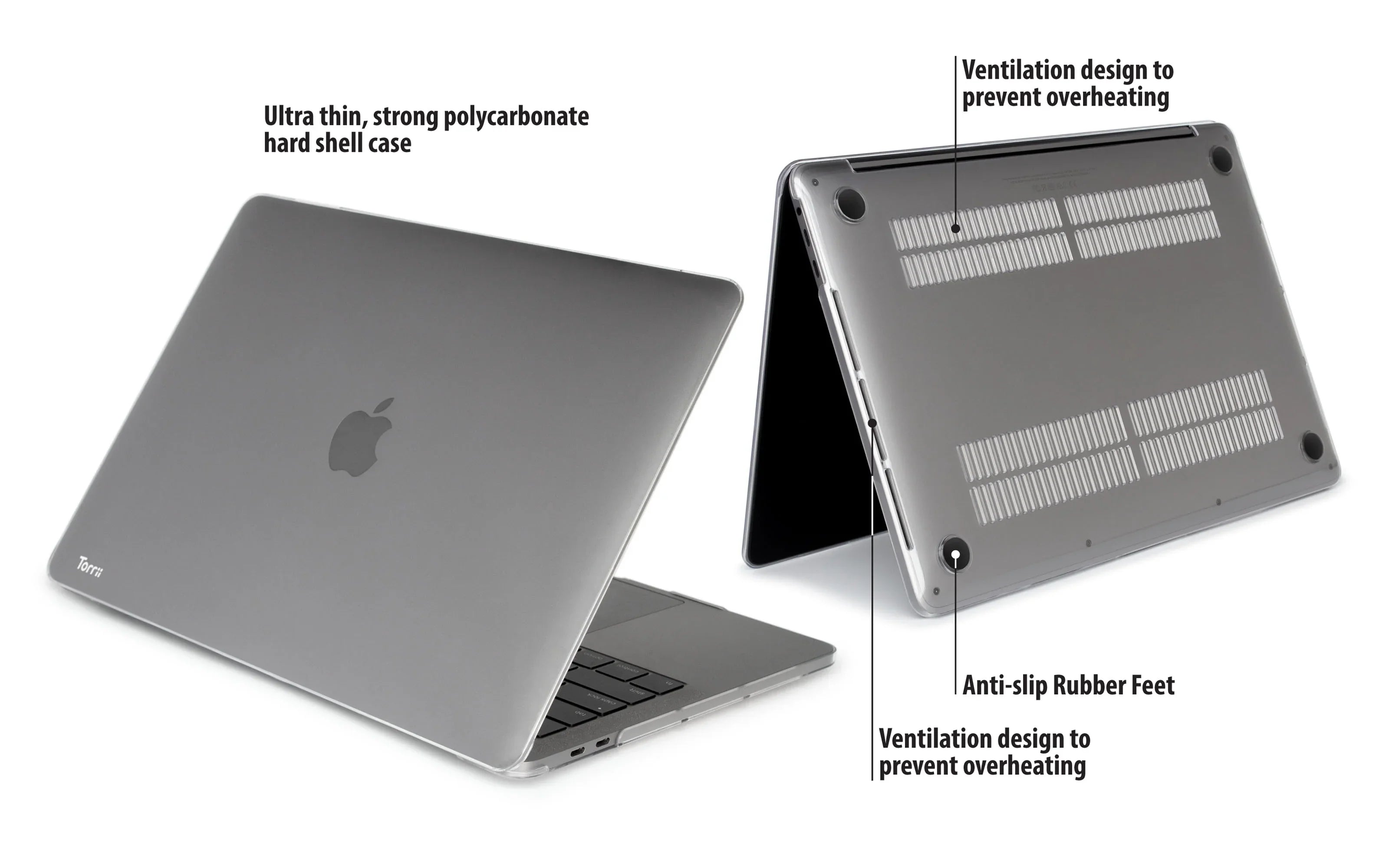 Torri Opal Series Case For Macbook Pro 13-Inch (2020)- Clear - Tashqila