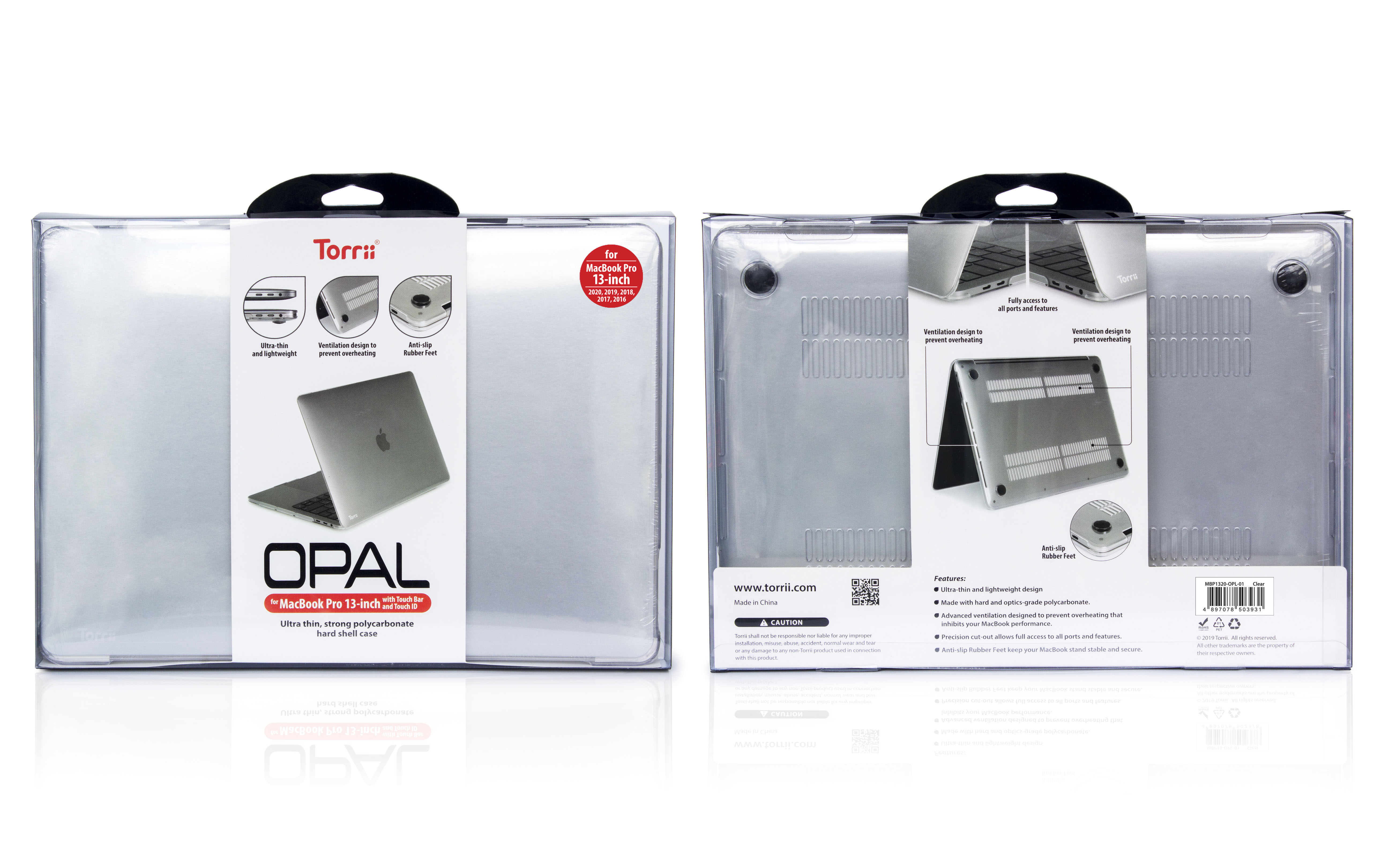 Torri Opal Series Case For Macbook Pro 13-Inch (2020)- Clear