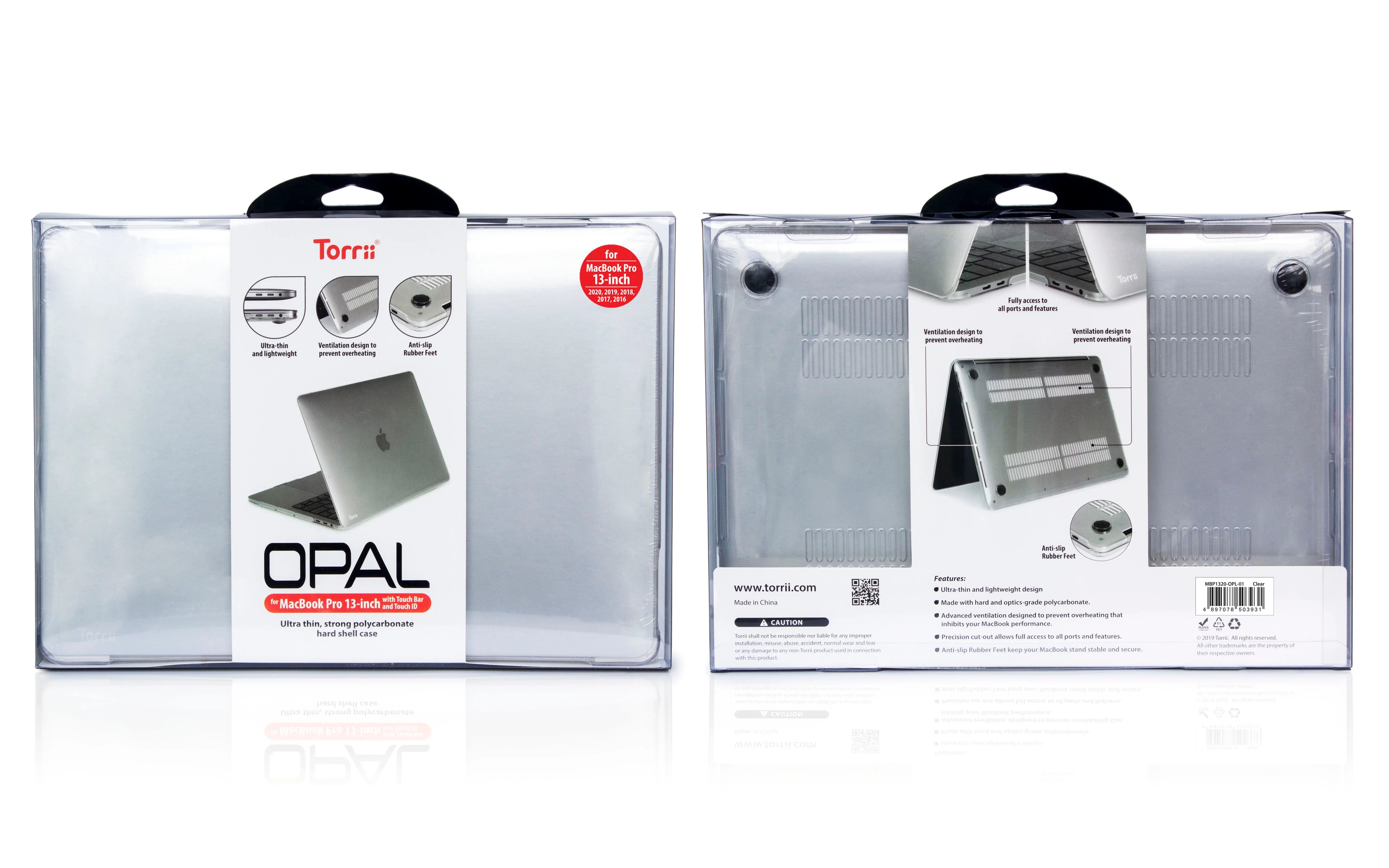 Torri Opal Series Case For Macbook Pro 13-Inch (2020)- Clear - Tashqila
