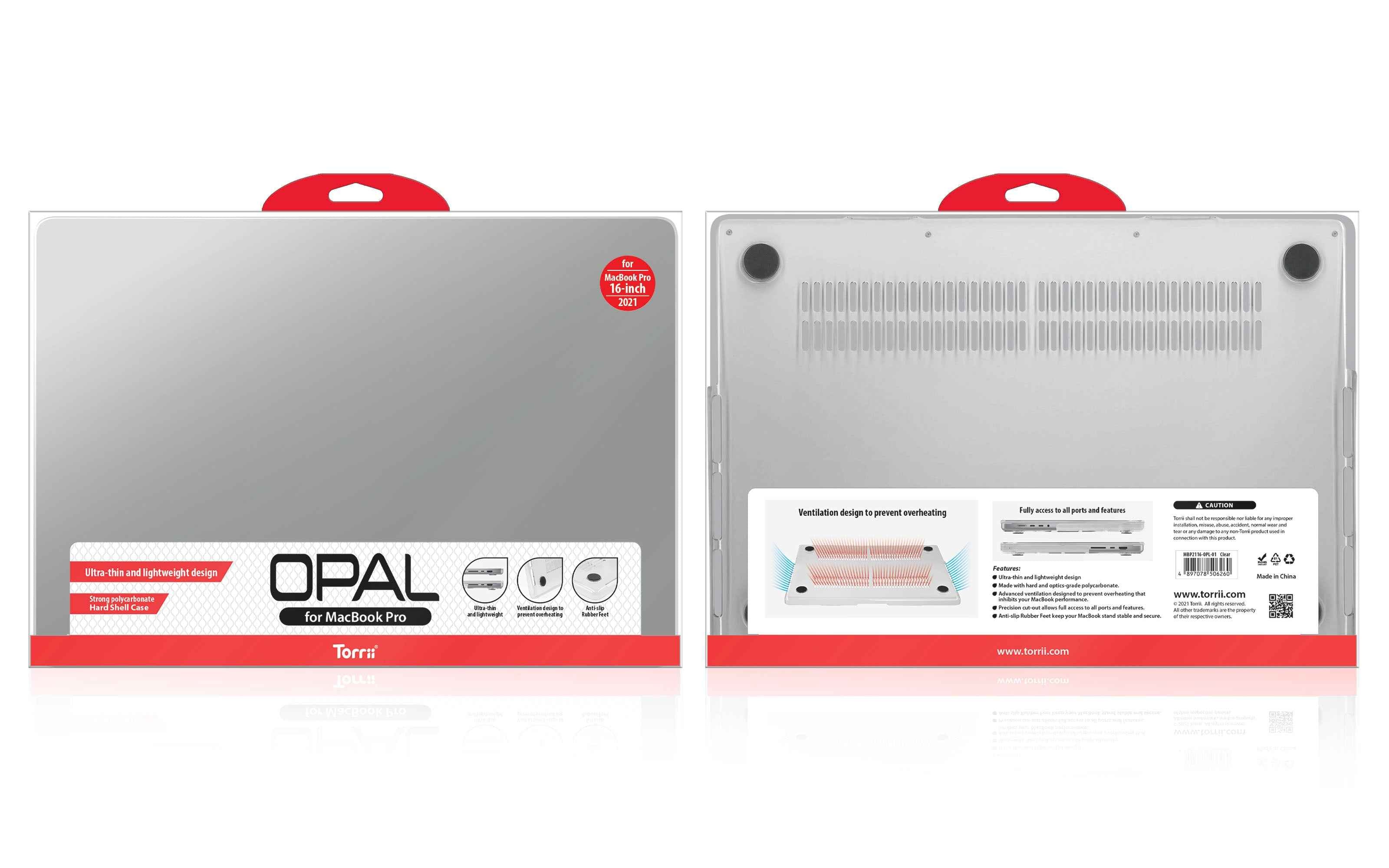 Torrii MacBook Pro 16 (M5 Pro, M5 Max), Opal Series Case - Clear