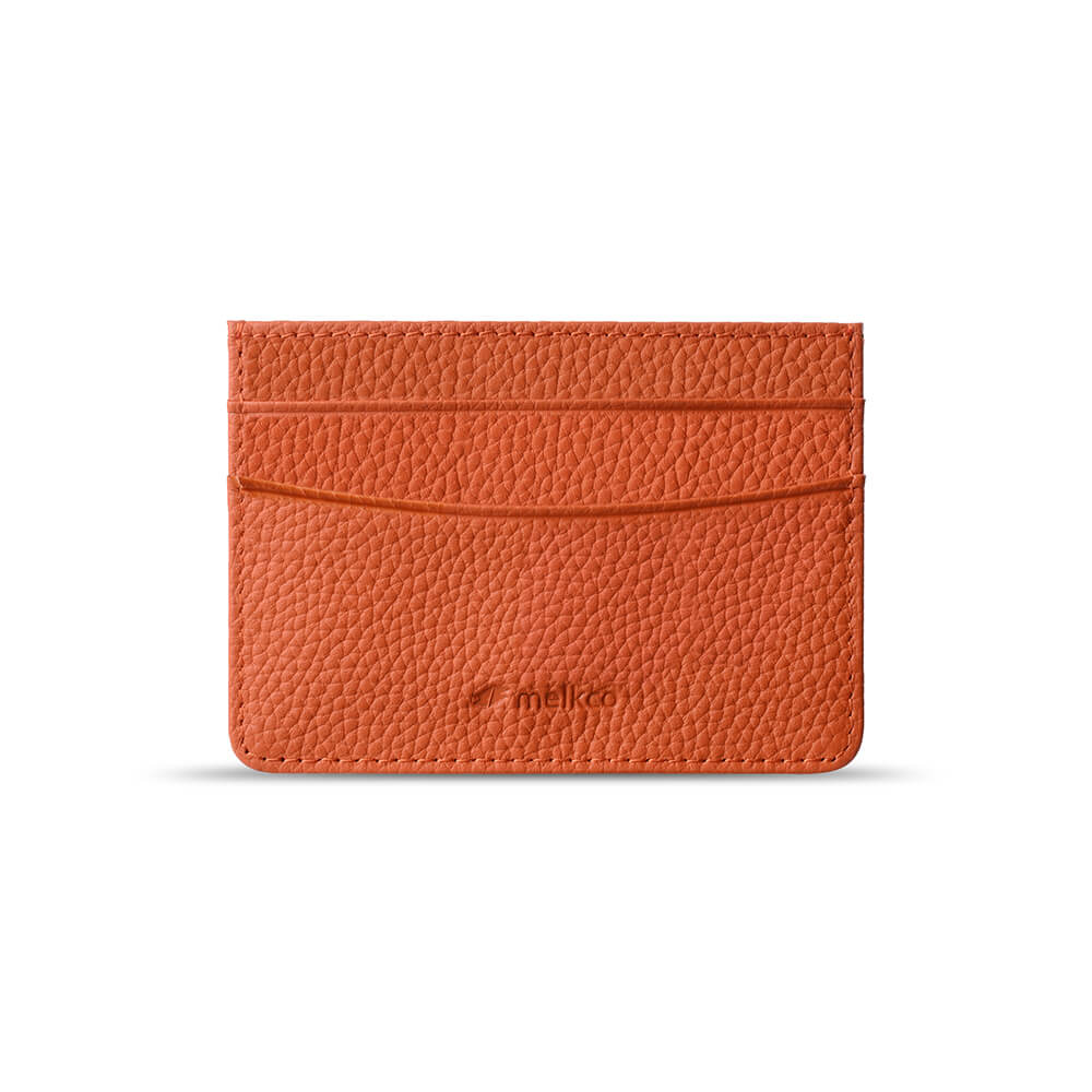 Melkco Origin Series Lai Chee Pattern Premium Leather Card Holder - Orange