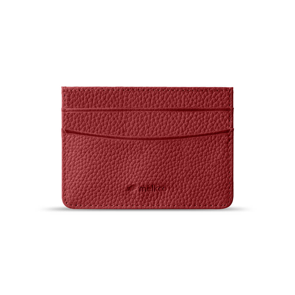 Melkco Origin Series Lai Chee Pattern Premium Leather Card Holder - Red