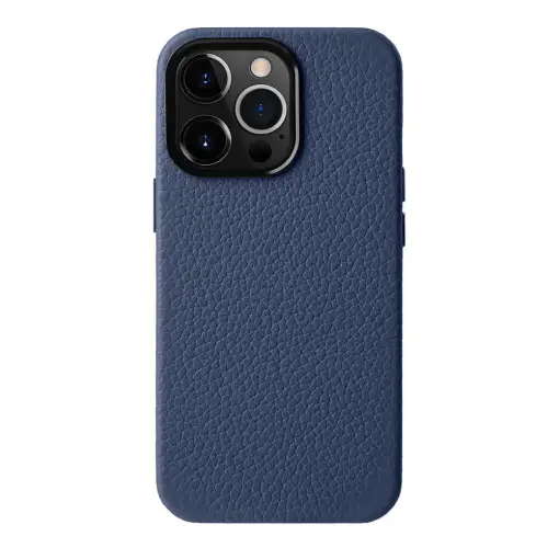 Melkco iPhone 15 Pro Max Origin Paris Premium Leather Magsafe Cover - Dark Blue