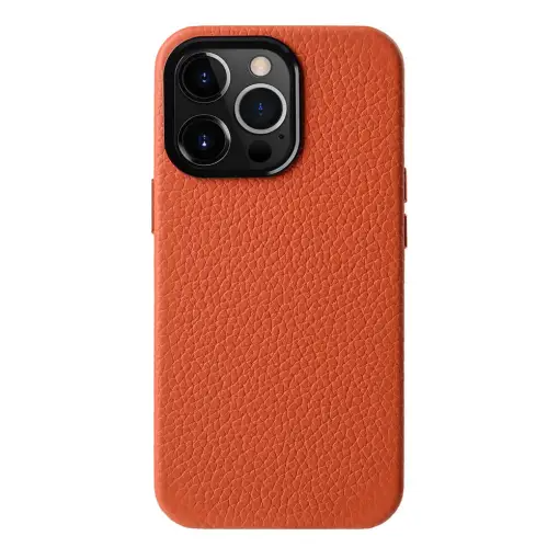Melkco iPhone 15 Pro Max Origin Paris Premium Leather Magsafe Cover - Orange
