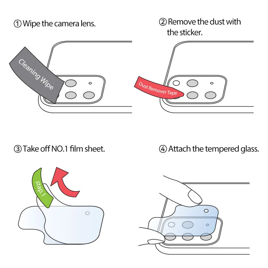 Araree C-Sub Core Camera Lens Tempered Glass For Samsung Note 20 - Clear (2 Pcs Pack) - Tashqila