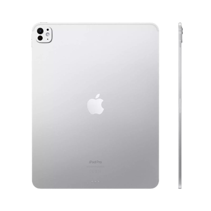 لوحي آبل iPad Pro (2024) - M4 Chip مع معالج ثماني النوى / سعة تخزين 256 جيجابايت / شاشة Ultra Retina بحجم 11 بوصة / واي فاي / خلوي / ضمان لمدة سنة / فضي