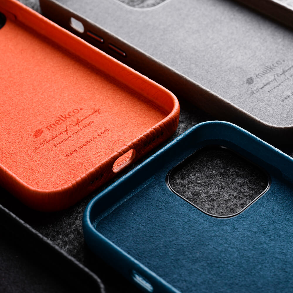 Melkco iPhone 15 Pro Origin Paris Premium Leather Magsafe Cover - Orange