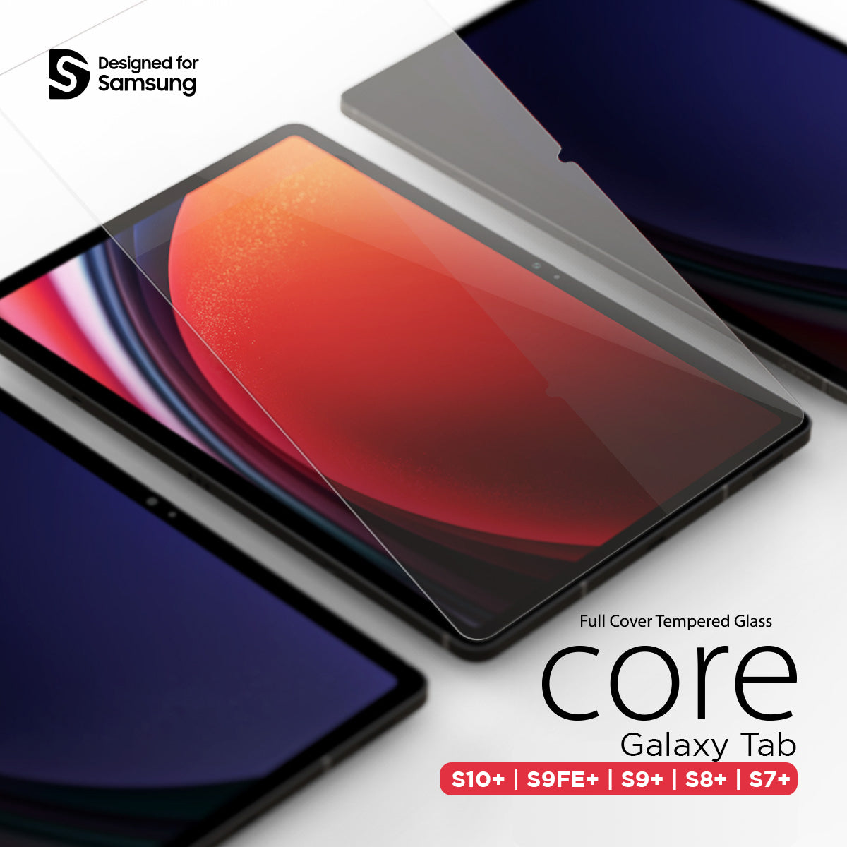 Araree Core Glass Tab S10 Plus & S9 Fe Plus & S9 Plus & S8 Plus & S7 Plus Screen Protector - Clear