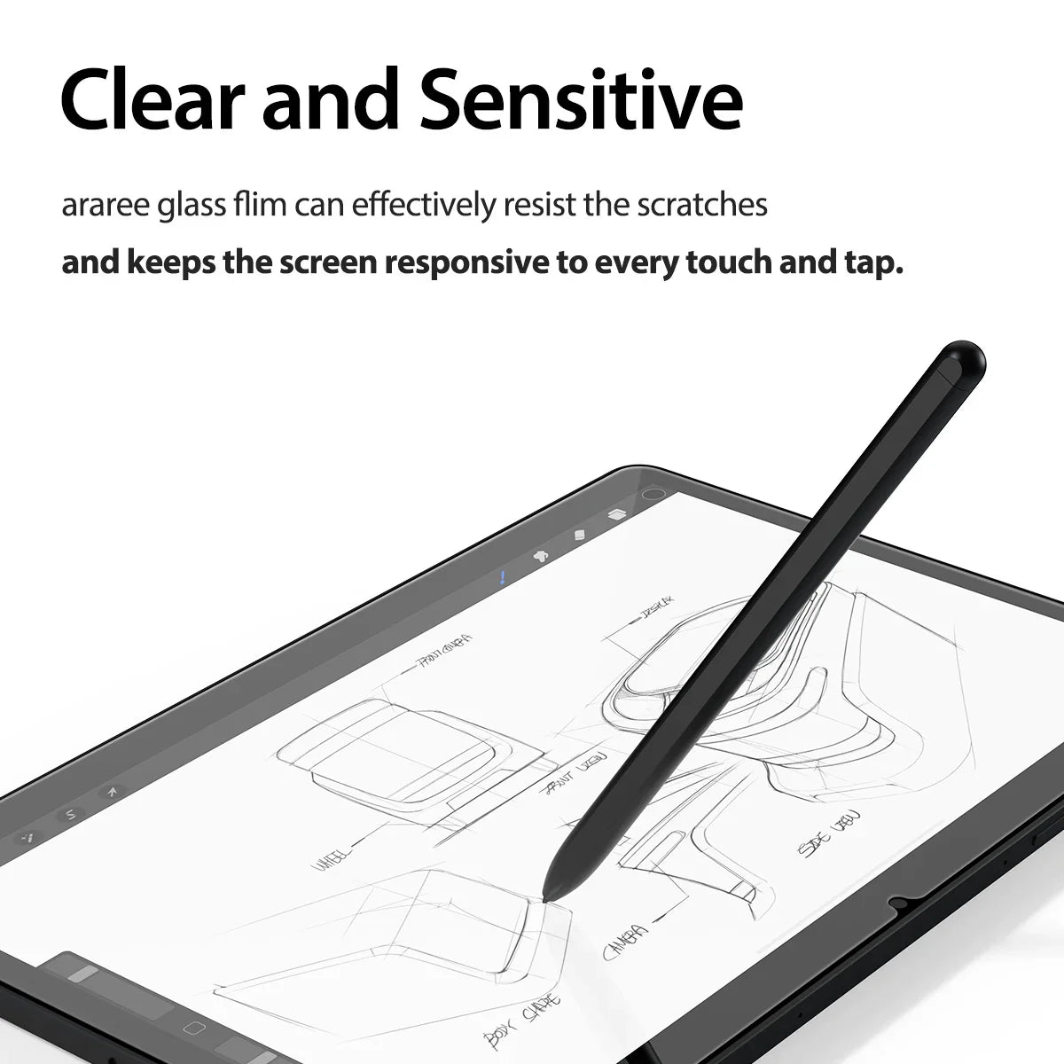 Araree Core Glass Tab S10 Plus & S9 Fe Plus & S9 Plus & S8 Plus & S7 Plus Screen Protector - Clear - Tashqila