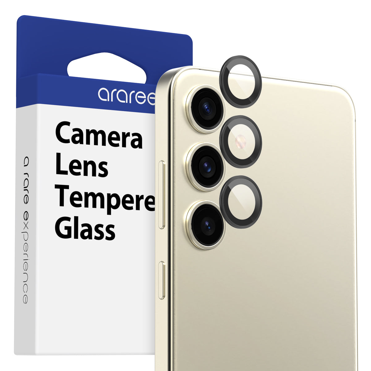 Galaxy S24 Plus Araree Metal Ring C-Subcore Camera Lens Protector -Clear
