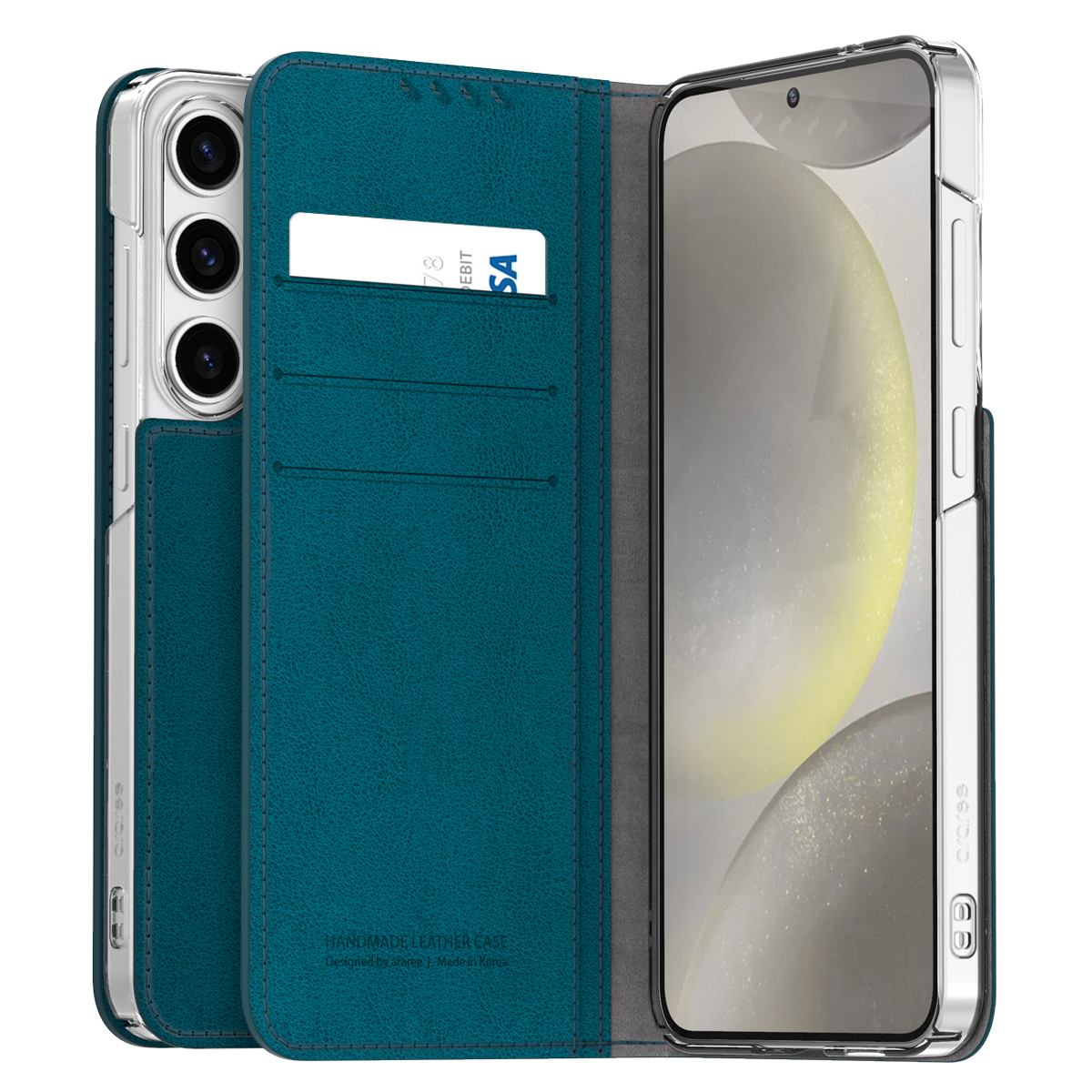 Araree Mustang Diary Wallet Case Samsung For Galaxy S24 Ultra - Ash Blue