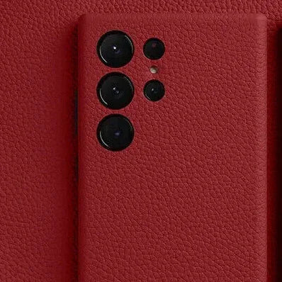 Melkco S24 Ultra Premium Leather MagSafe Cover - Red - Tashqila