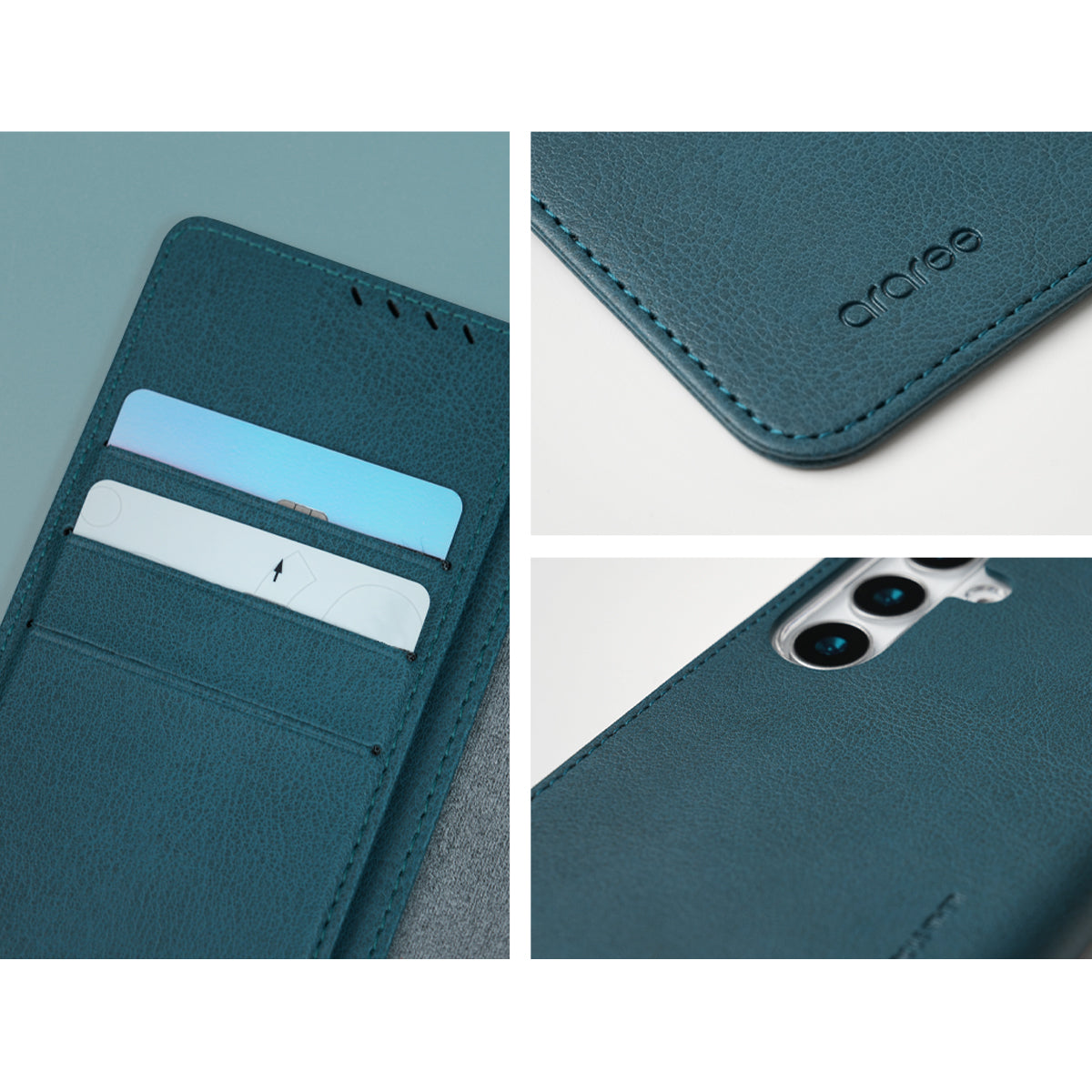 Araree Samsung S25 Ultra Mustang Diary Case - Ash Blue