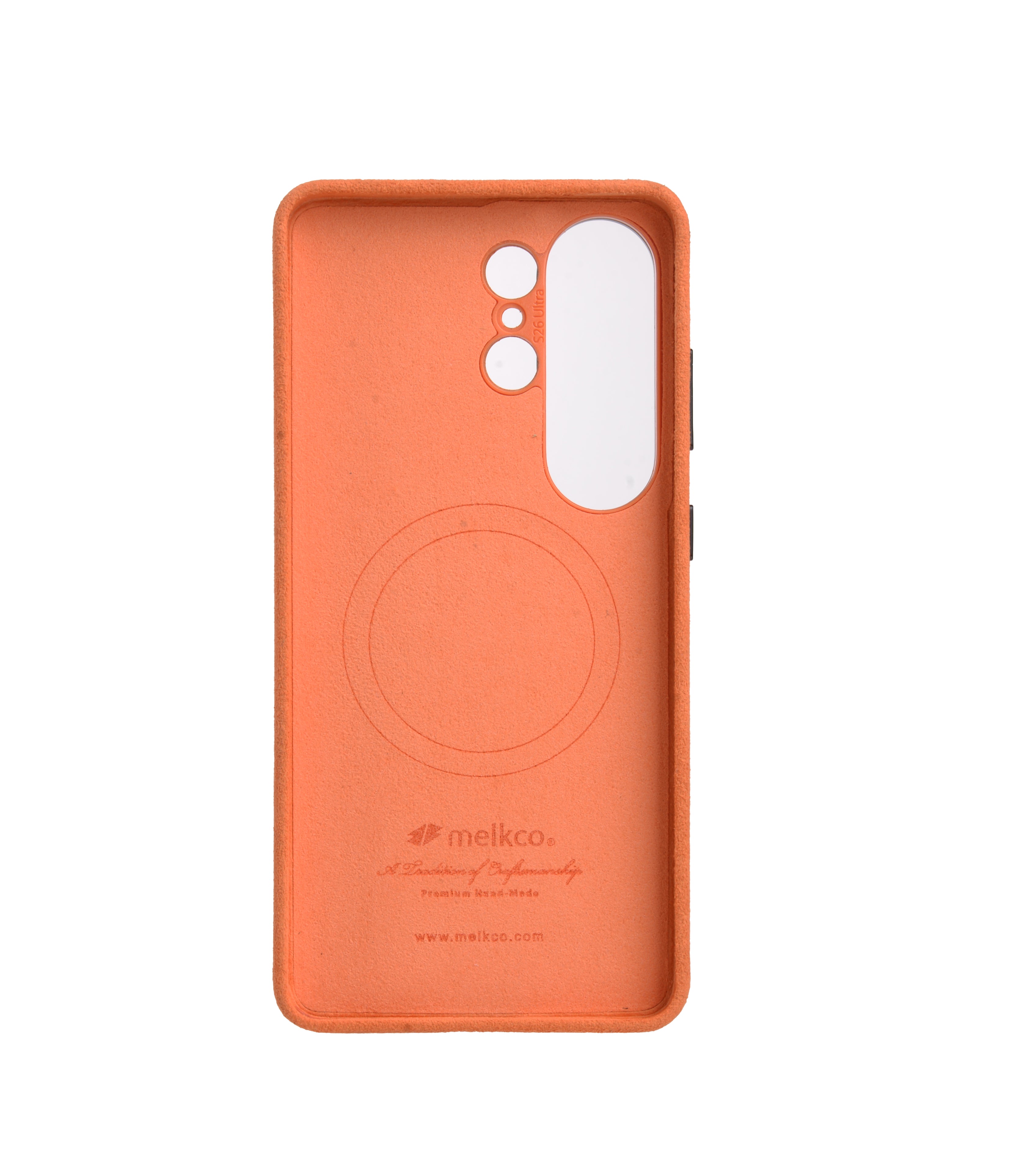 Samsung S26 Ultra, Melkco Alcantara Magsafe Case, Orange