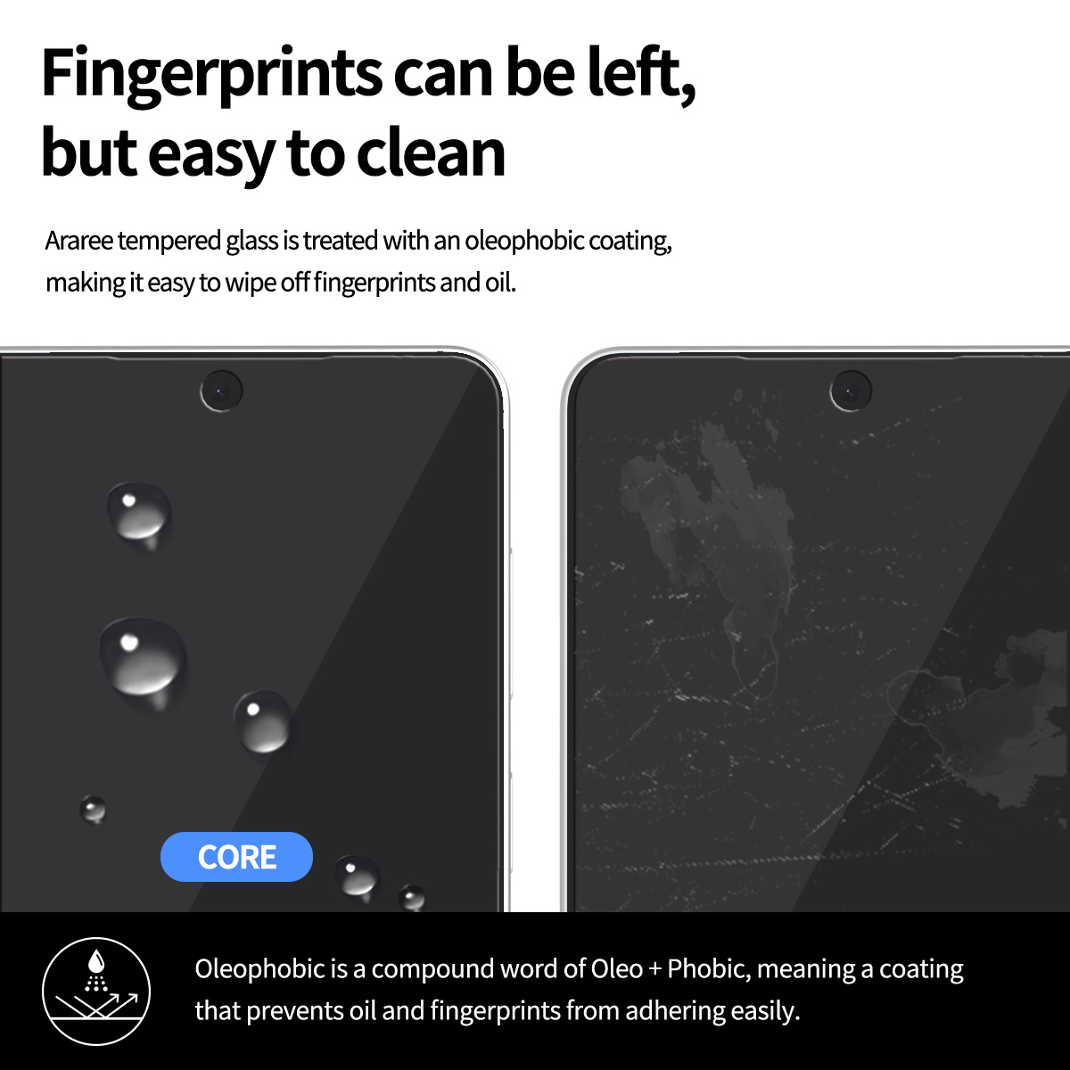 Samsung S26 Ultra, Araree Core Screen Glass - Clear