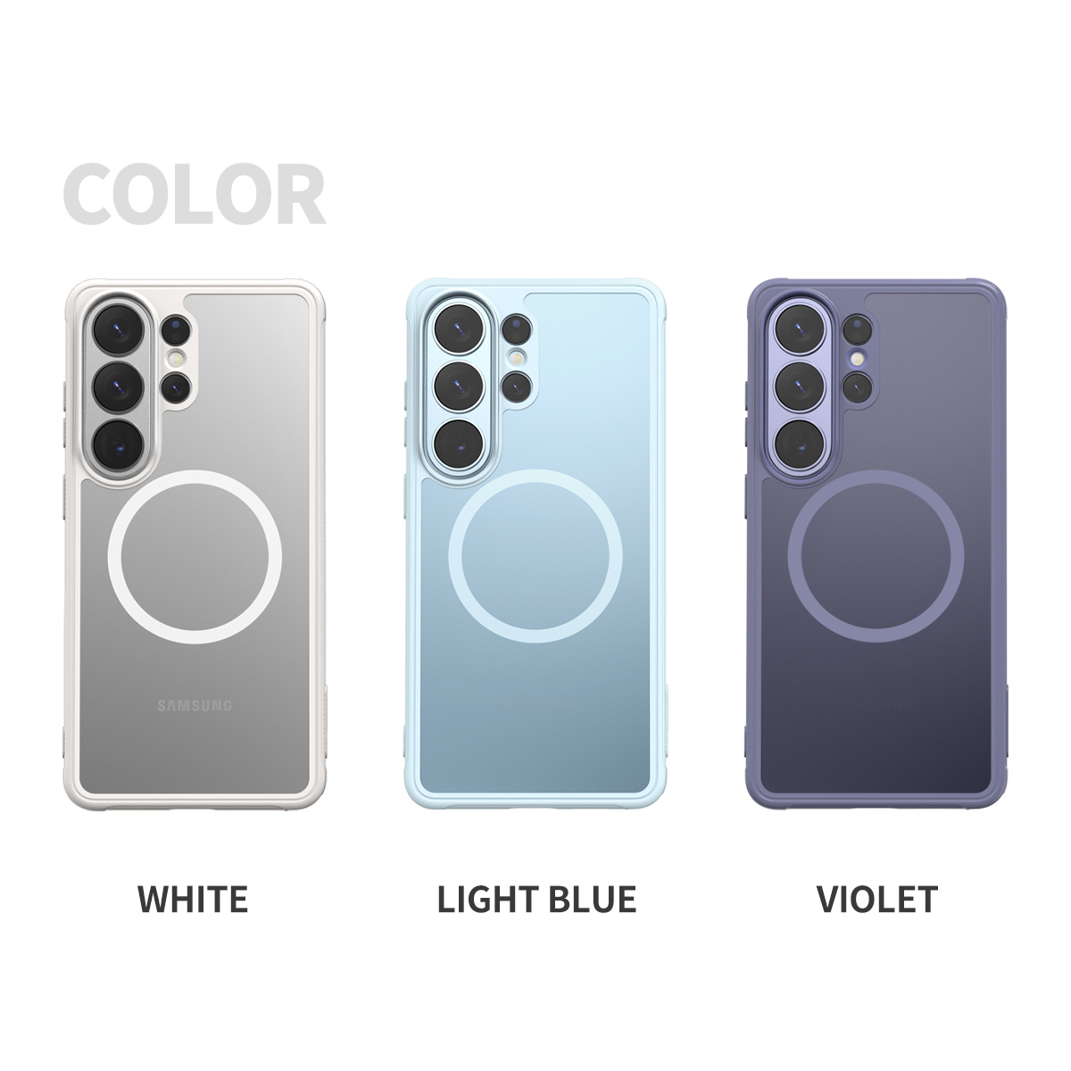 غطاء حماية ماج سيف مزدوج الدرع من أراري لهاتف سامسونج اس ٢٦ ألترا - أزرق فاتح