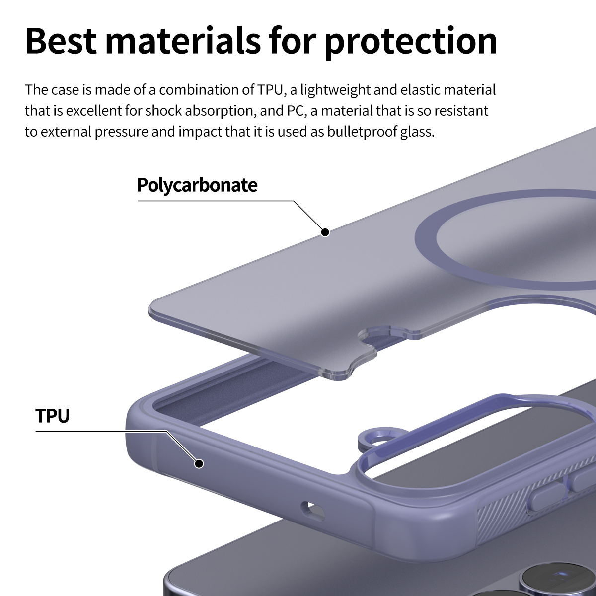 Samsung S26 Ultra, Araree Duple Armor Magsafe Case - Violet