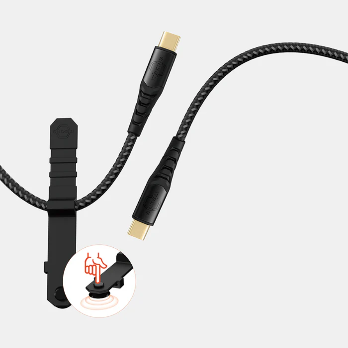 Itskins 140W USB-C to USB-C 2M Braided Cable