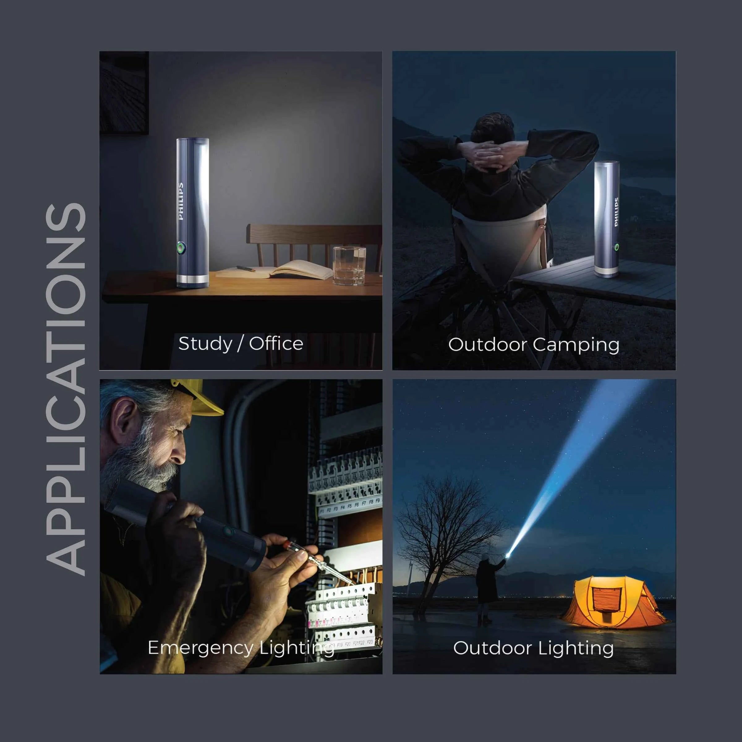 Philips LED Flashlight 4 Modes 2000mAh