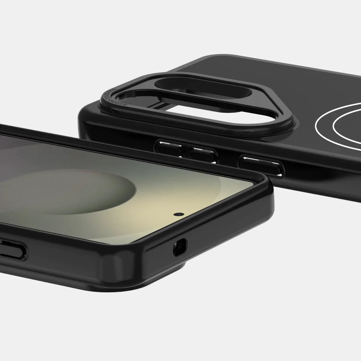 Black MagSafe phone case with precise cutouts for buttons and charging port