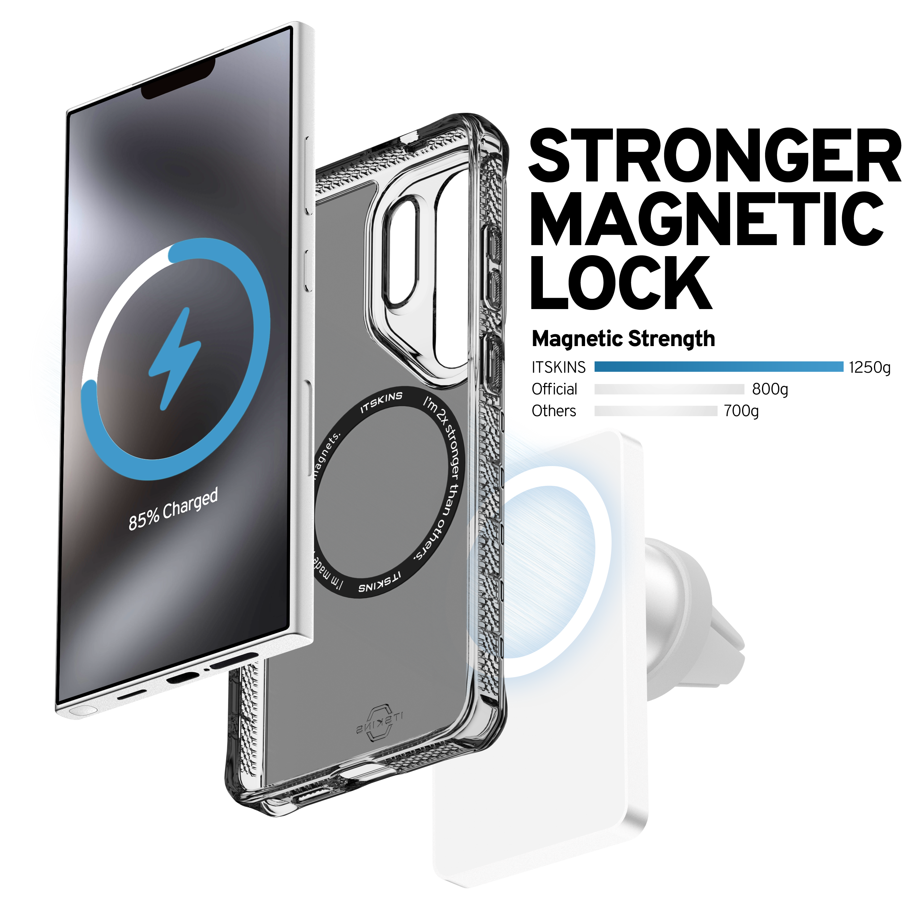 Samsung S26 Ultra, Itskins Hybrid Vapor Magsafe Case, Smoke