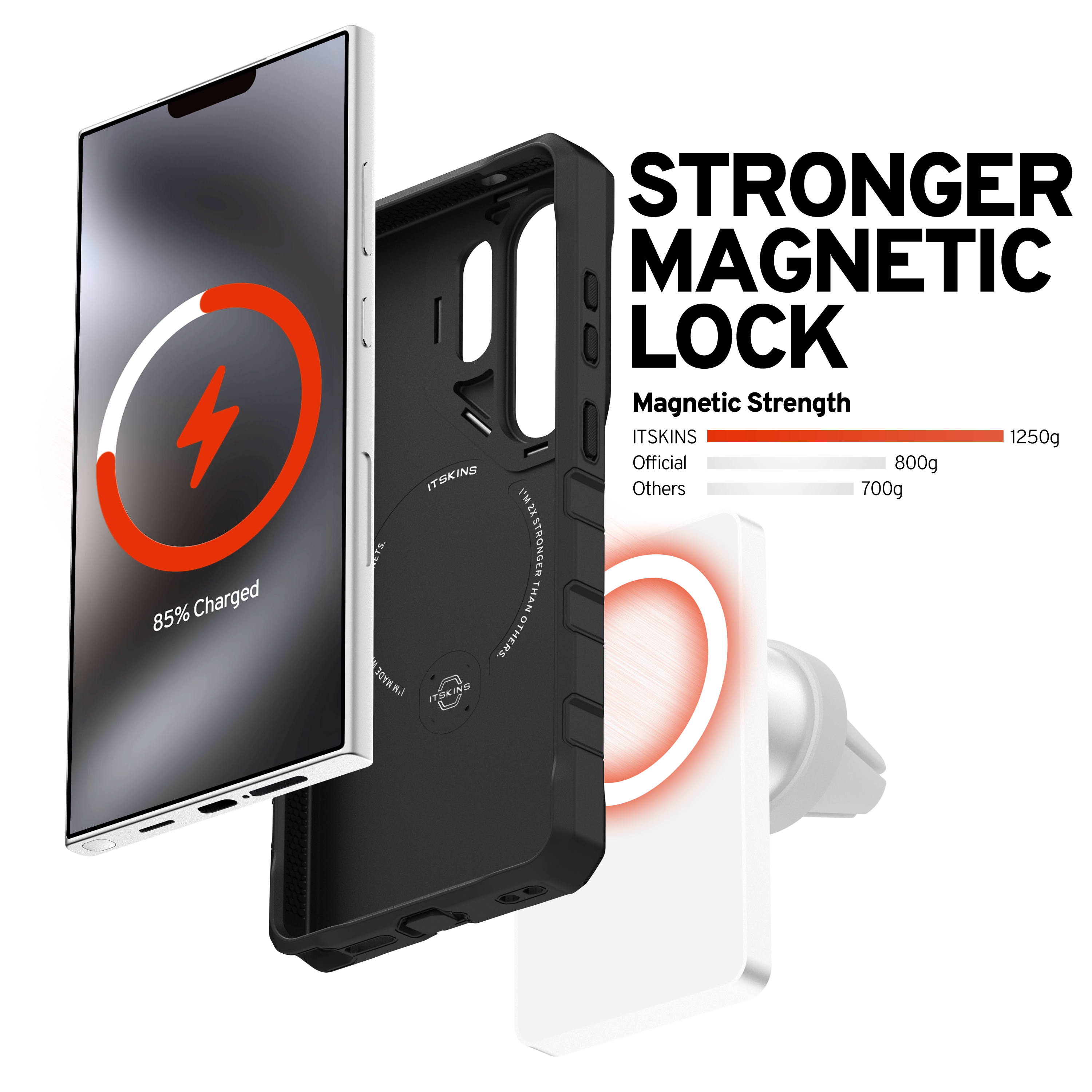 Samsung S26 Ultra, Itskins Supreme Magsafe Stand Case, Black