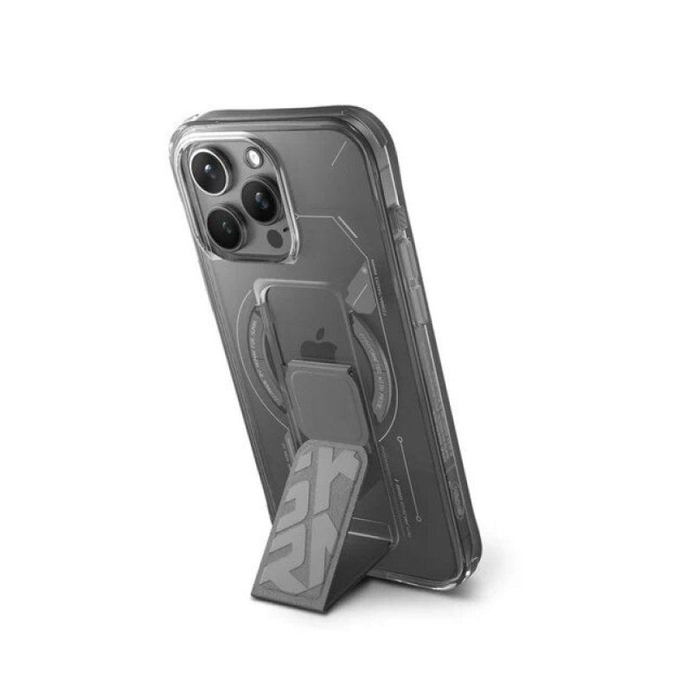 Skinarma iPhone 15 Pro Helio Mag-Charge + Grip-Stand - Grey