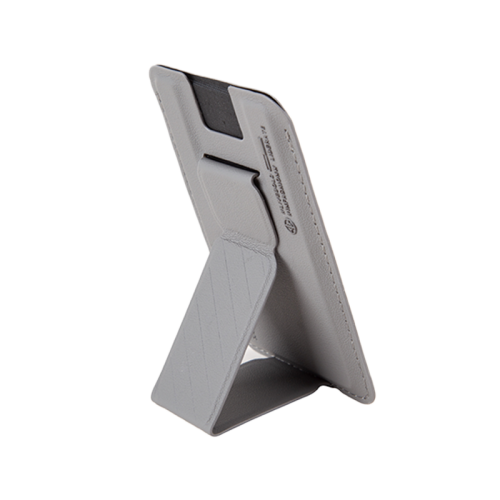 SkinArma Kado Mag-Charge Magsafe Card Holder with Grip Stand - Grey/Grey